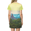 AOP T-shirt Dress - Remote abandoned Buddhist temples - Pagan - Burma (Myanmar) - Green Forest Home