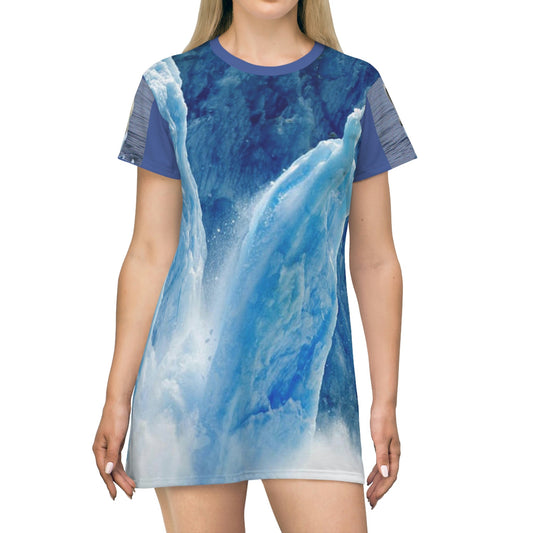 AOP T-shirt Dress - The CO2 Global warming proof - The Keeling Curve - Tech History - Green Forest Home