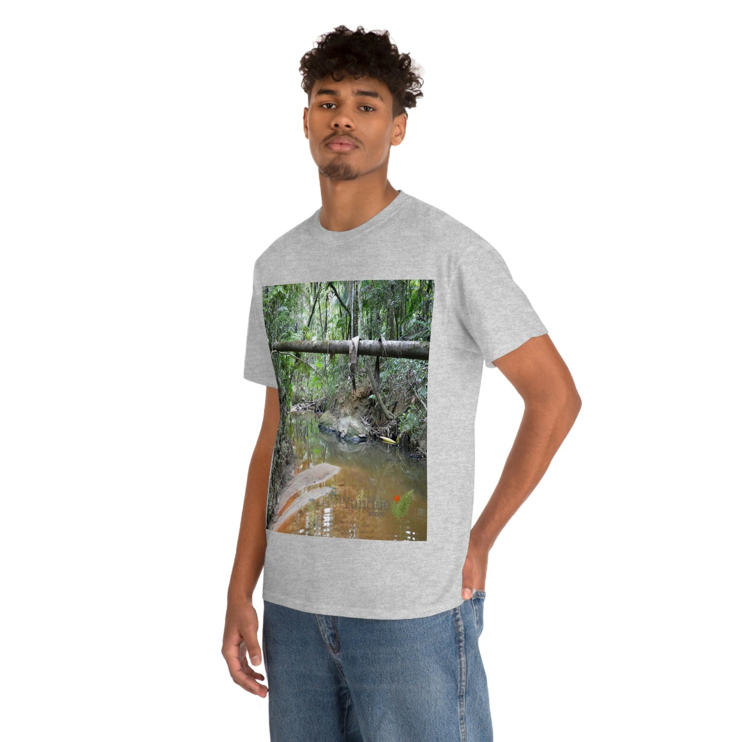 AU Print - Giladan 5000 - Unisex Heavy Cotton Tee - Espiritu Santo wilderness river explorations - El Yunque rain forest - Puerto Rico - Green Forest Home