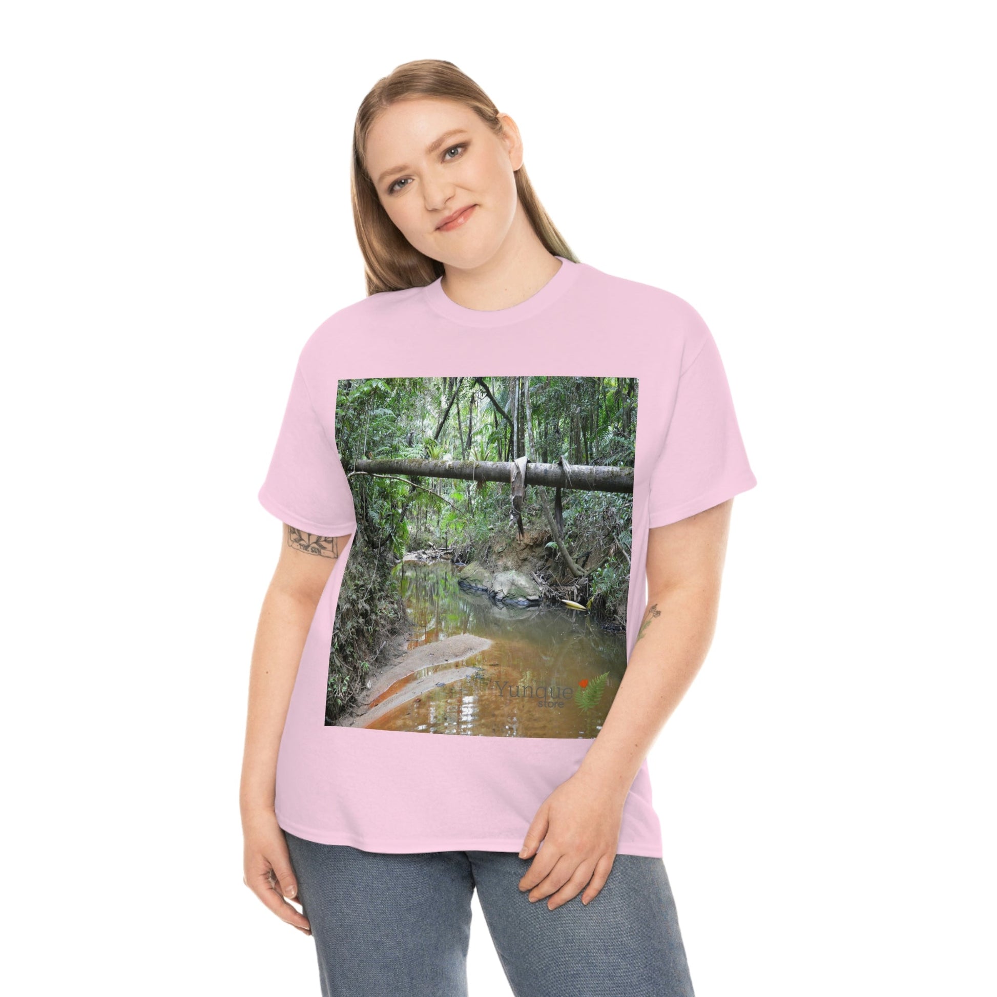 AU Print - Giladan 5000 - Unisex Heavy Cotton Tee - Espiritu Santo wilderness river explorations - El Yunque rain forest - Puerto Rico - Green Forest Home