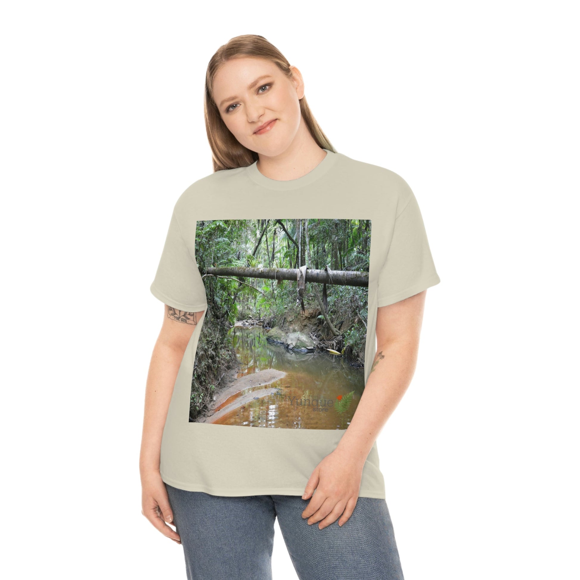 AU Print - Giladan 5000 - Unisex Heavy Cotton Tee - Espiritu Santo wilderness river explorations - El Yunque rain forest - Puerto Rico - Green Forest Home