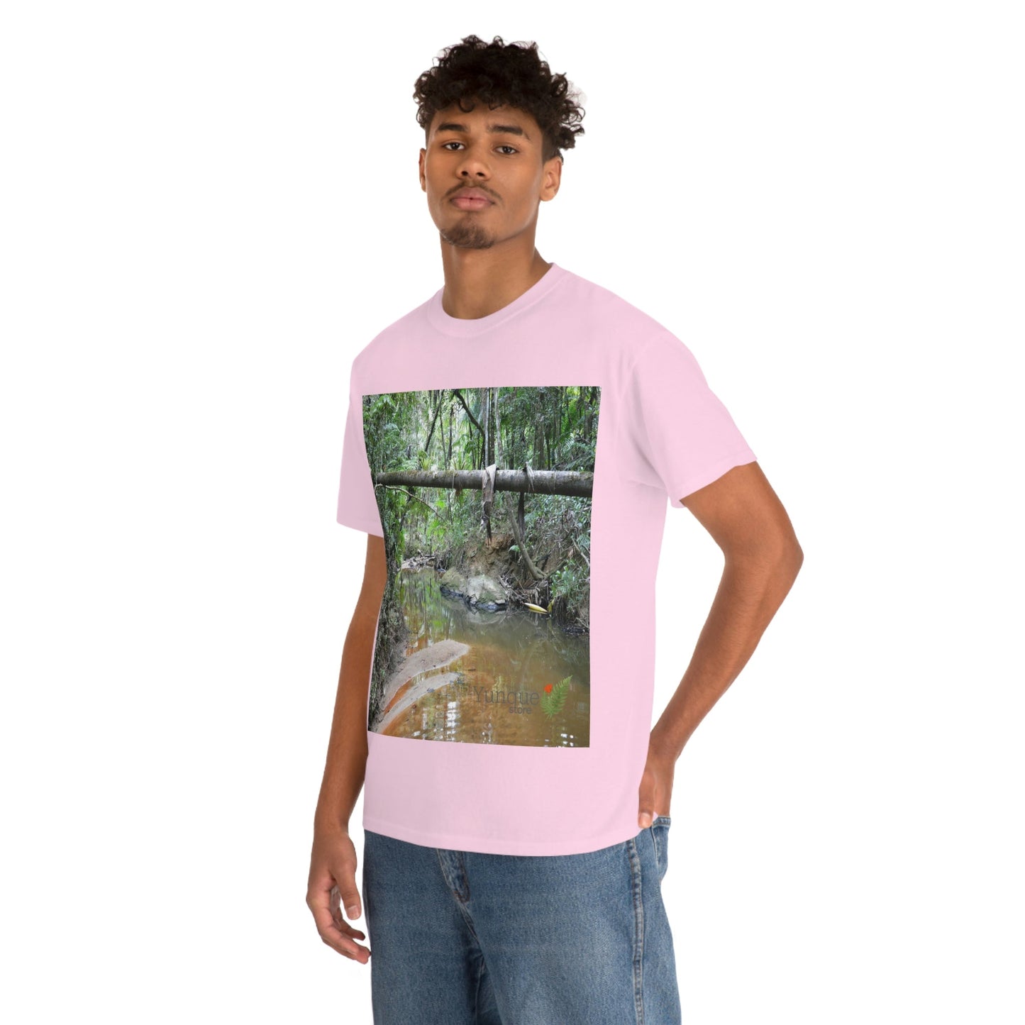 AU Print - Giladan 5000 - Unisex Heavy Cotton Tee - Espiritu Santo wilderness river explorations - El Yunque rain forest - Puerto Rico - Green Forest Home