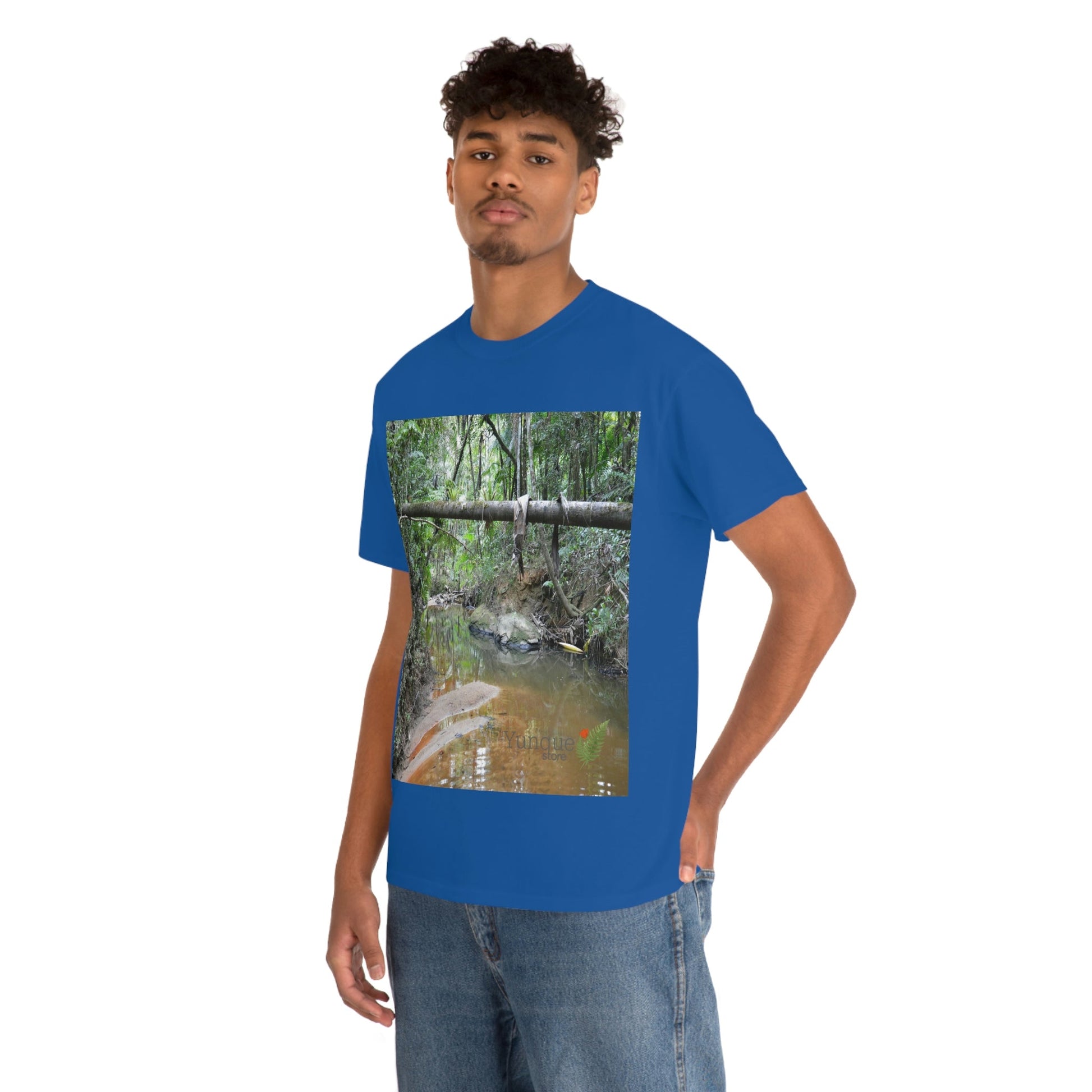 AU Print - Giladan 5000 - Unisex Heavy Cotton Tee - Espiritu Santo wilderness river explorations - El Yunque rain forest - Puerto Rico - Green Forest Home