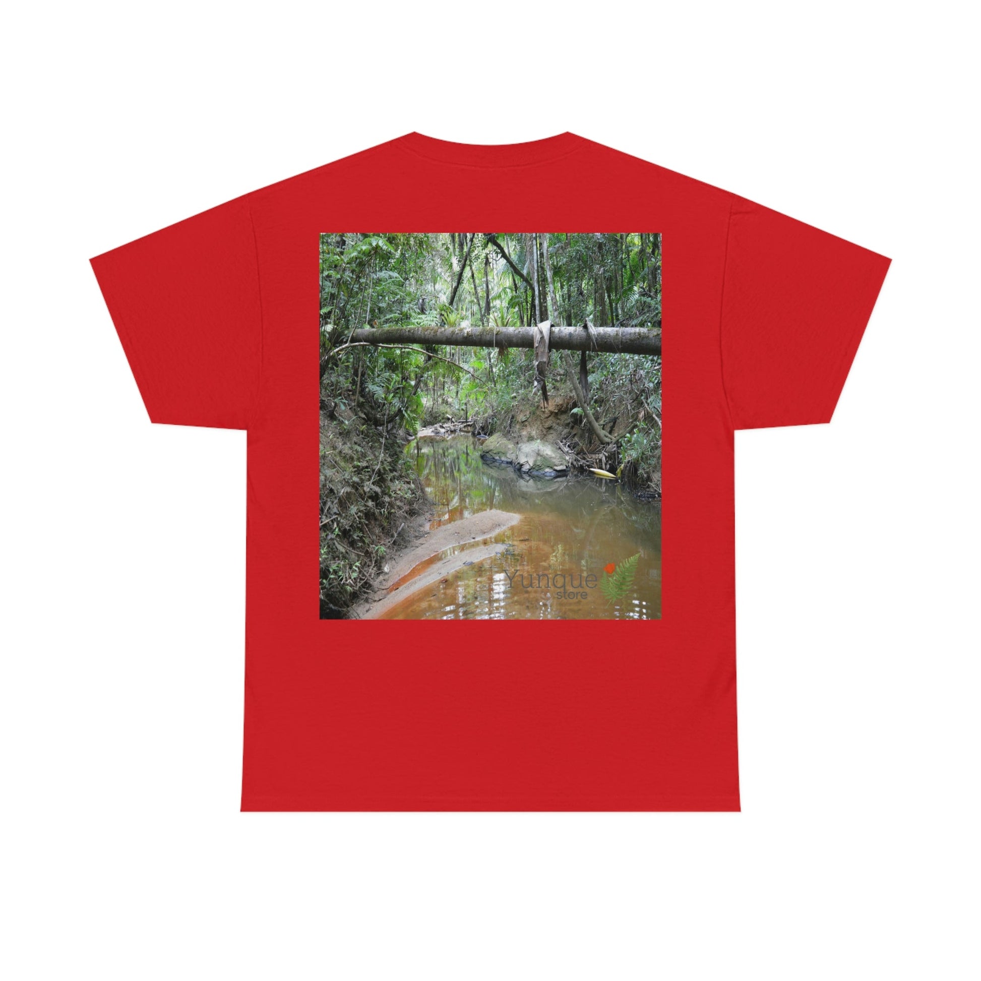 AU Print - Giladan 5000 - Unisex Heavy Cotton Tee - Espiritu Santo wilderness river explorations - El Yunque rain forest - Puerto Rico - Green Forest Home