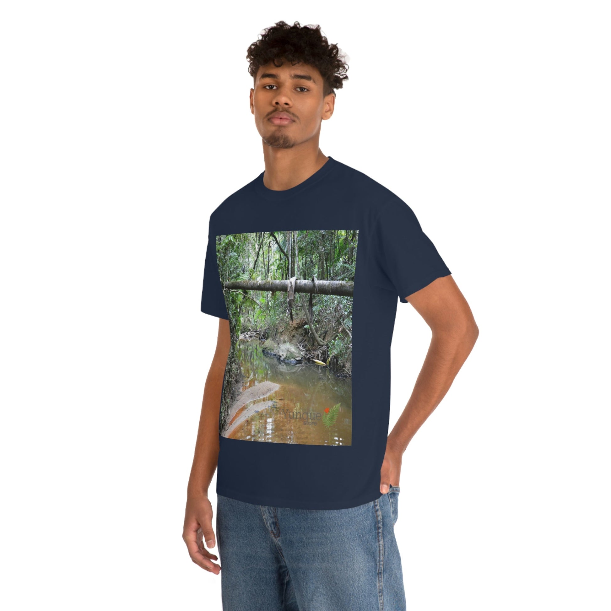 AU Print - Giladan 5000 - Unisex Heavy Cotton Tee - Espiritu Santo wilderness river explorations - El Yunque rain forest - Puerto Rico - Green Forest Home