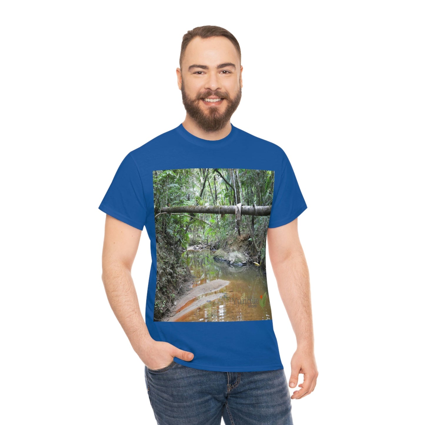 AU Print - Giladan 5000 - Unisex Heavy Cotton Tee - Espiritu Santo wilderness river explorations - El Yunque rain forest - Puerto Rico - Green Forest Home