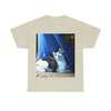 AU Print - Giladan 5000 - Unisex Heavy Cotton Tee - Home Baby Cat Dante Dazzled by the curtains and wind - Puerto Rico - Green Forest Home