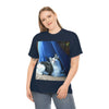 AU Print - Giladan 5000 - Unisex Heavy Cotton Tee - Home Baby Cat Dante Dazzled by the curtains and wind - Puerto Rico - Green Forest Home