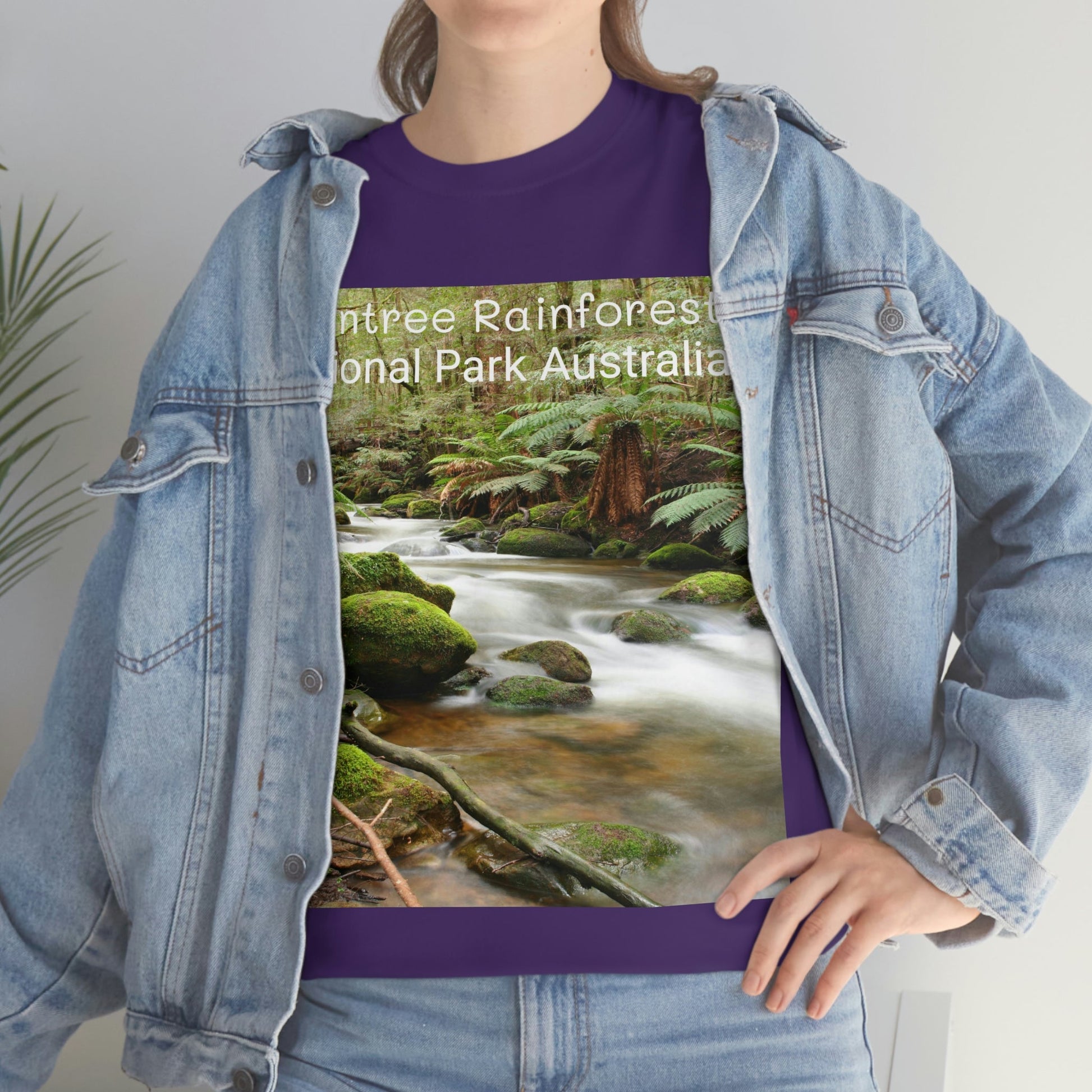 AU-PRINT UNISEX GILDAN 5000 - Heavy Cotton Tee - DAINTREE RAINFOREST National Park - Australia - Printed in AU by The Print Bar - Green Forest Home