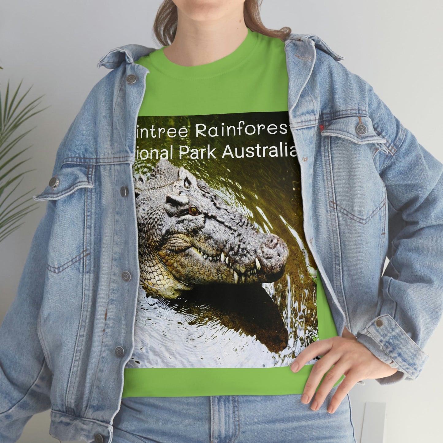 AU-PRINT UNISEX GILDAN 5000 - Heavy Cotton Tee - DAINTREE RAINFOREST National-Park - Australia - Printed in AU by The Print Bar - Green Forest Home