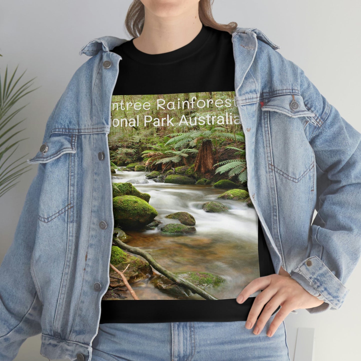 AU-PRINT UNISEX GILDAN 5000 - Heavy Cotton Tee - DAINTREE RAINFOREST National Park - Australia - Printed in AU by The Print Bar - Green Forest Home