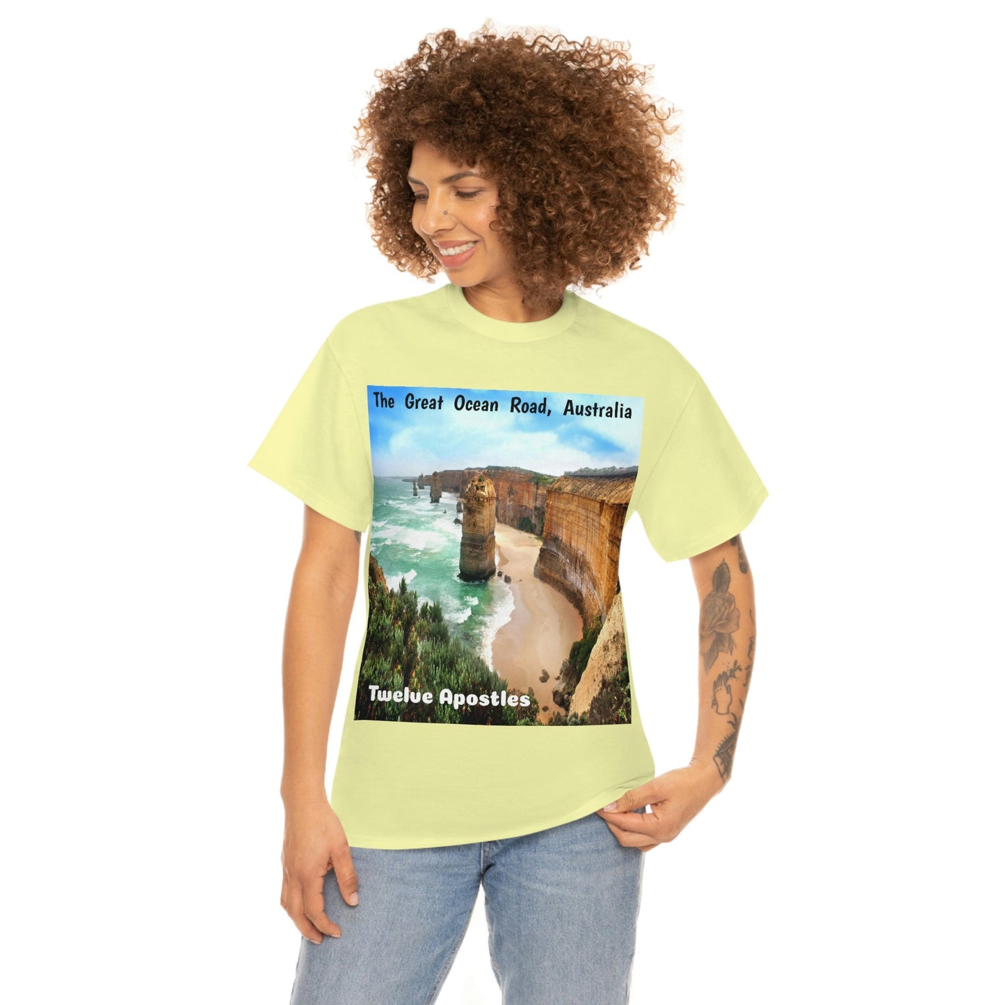 AU-PRINT UNISEX GILDAN 5000 - Heavy Cotton Tee - DAINTREE RAINFOREST National Park - Australia - Printed in AU by The Print Bar - Green Forest Home