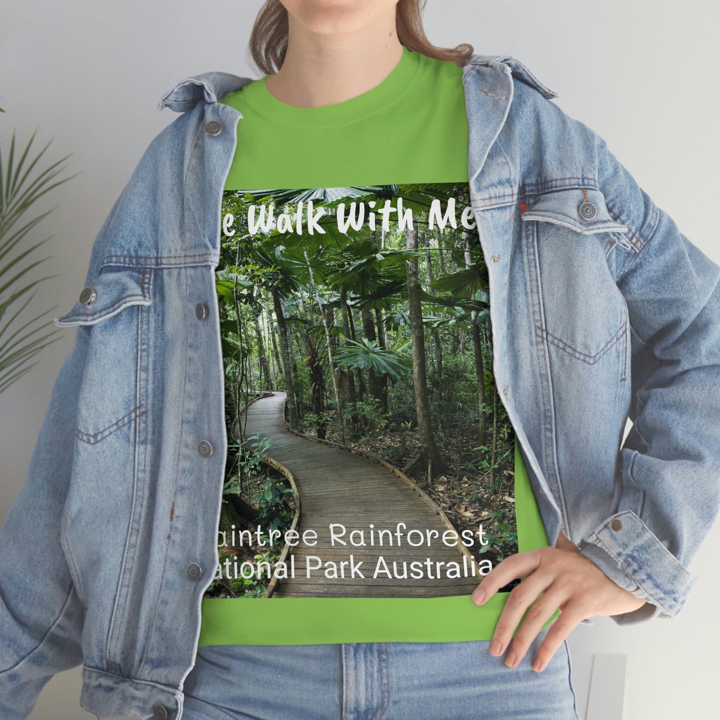 AU-PRINT UNISEX GILDAN 5000 - Heavy Cotton Tee - DAINTREE RAINFOREST National Park - Australia - Printed in AU by The Print Bar - Green Forest Home