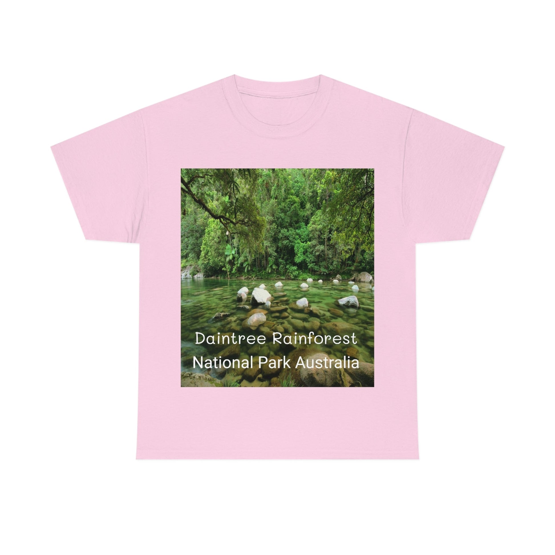 AU-PRINT UNISEX GILDAN 5000 - Heavy Cotton Tee - DAINTREE RAINFOREST National Park - Australia - Printed in AU by The Print Bar - Green Forest Home