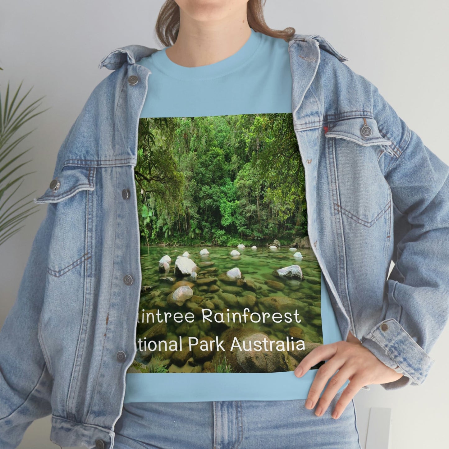 AU-PRINT UNISEX GILDAN 5000 - Heavy Cotton Tee - DAINTREE RAINFOREST National Park - Australia - Printed in AU by The Print Bar - Green Forest Home