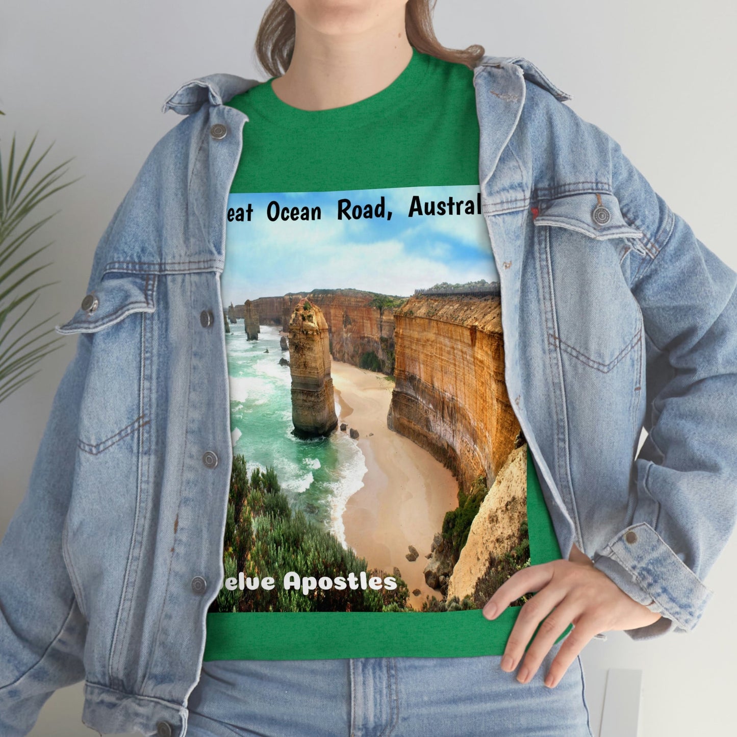 AU-PRINT UNISEX GILDAN 5000 - Heavy Cotton Tee - DAINTREE RAINFOREST National Park - Australia - Printed in AU by The Print Bar - Green Forest Home