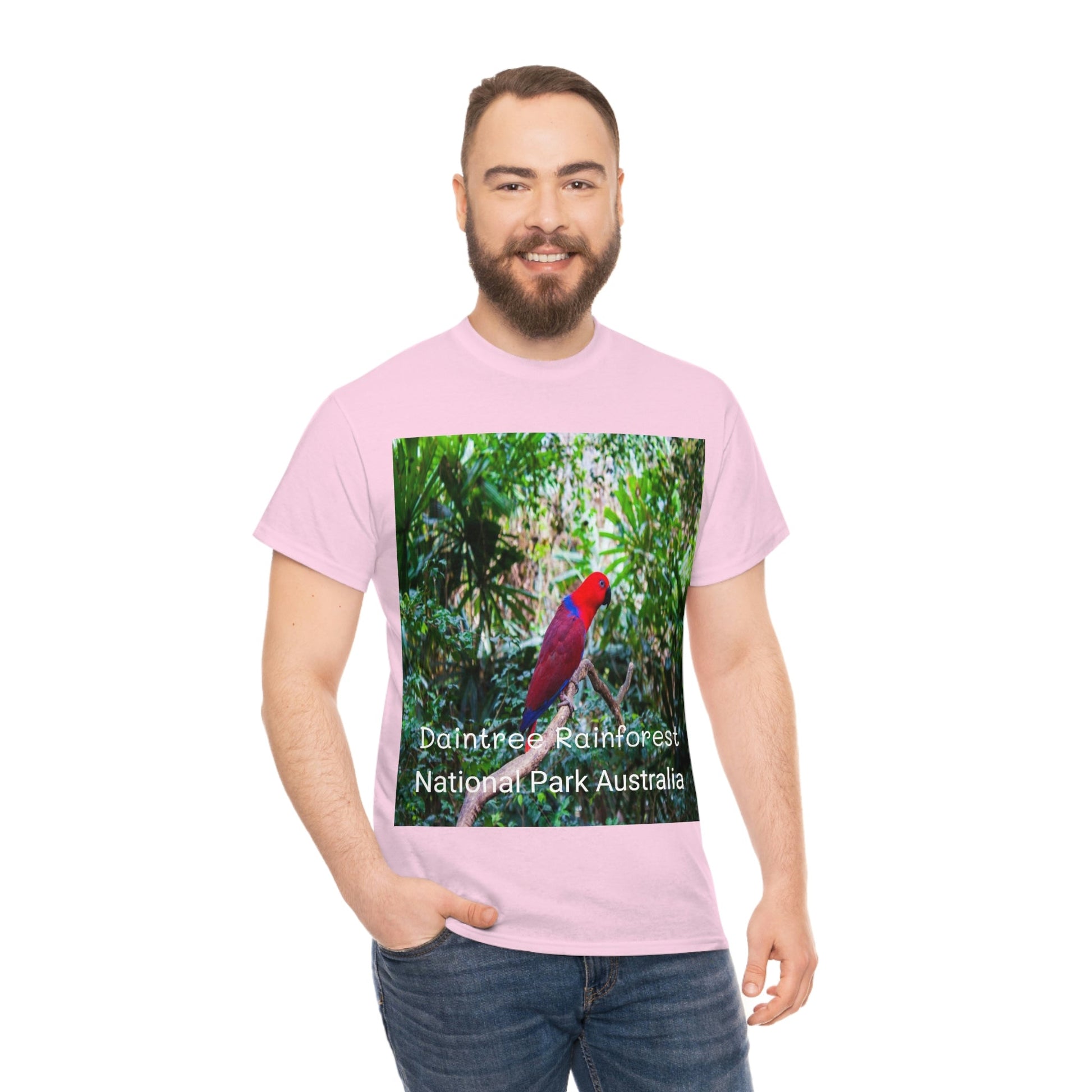 AU-PRINT UNISEX GILDAN 5000 - Heavy Cotton Tee - DAINTREE RAINFOREST National Park - Australia - Printed in AU by The Print Bar - Green Forest Home