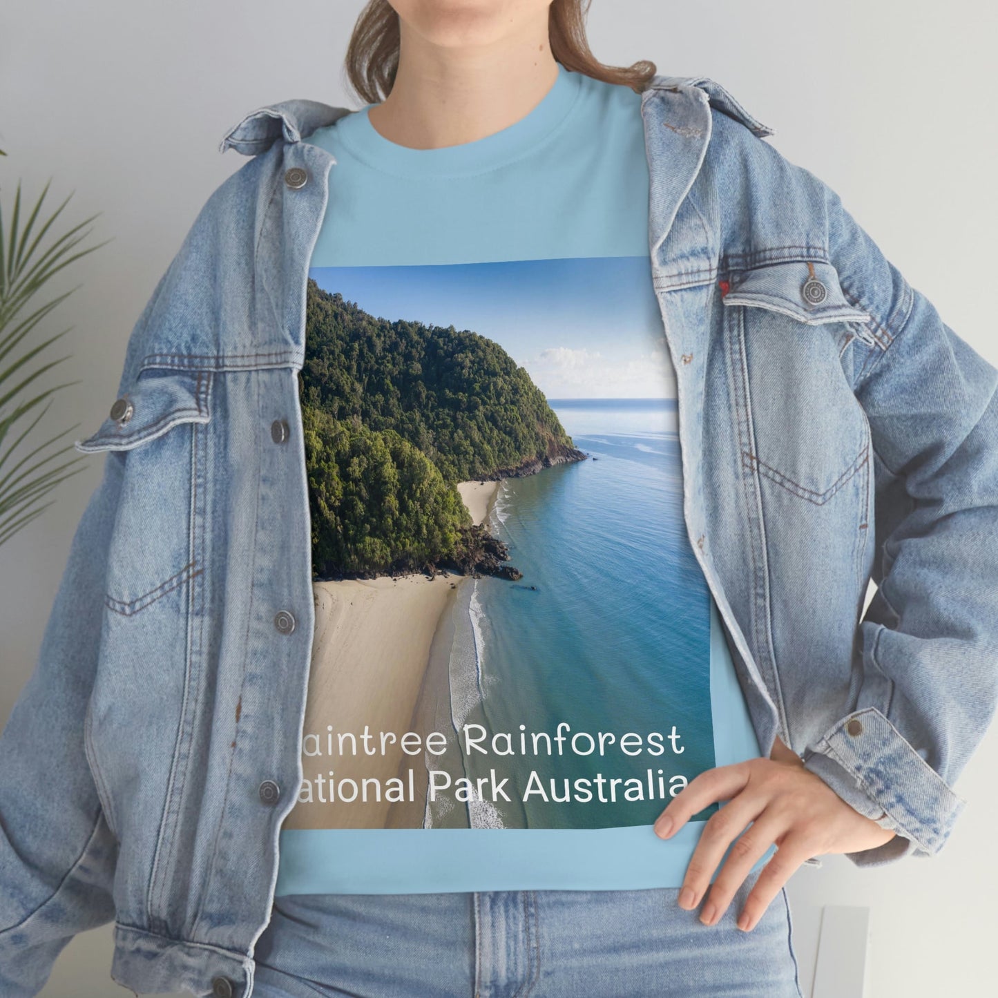 AU-PRINT UNISEX GILDAN 5000 - Heavy Cotton Tee - DAINTREE RAINFOREST National Park - Australia - Printed in AU by The Print Bar - Green Forest Home