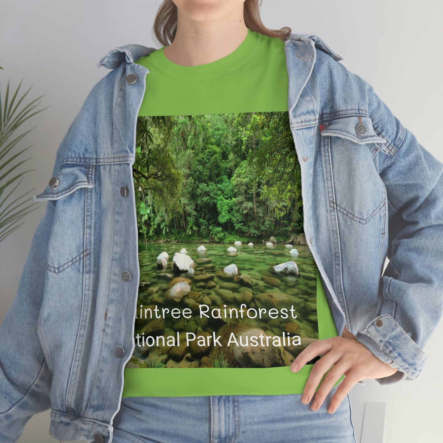 AU-PRINT UNISEX GILDAN 5000 - Heavy Cotton Tee - DAINTREE RAINFOREST National Park - Australia - Printed in AU by The Print Bar - Green Forest Home