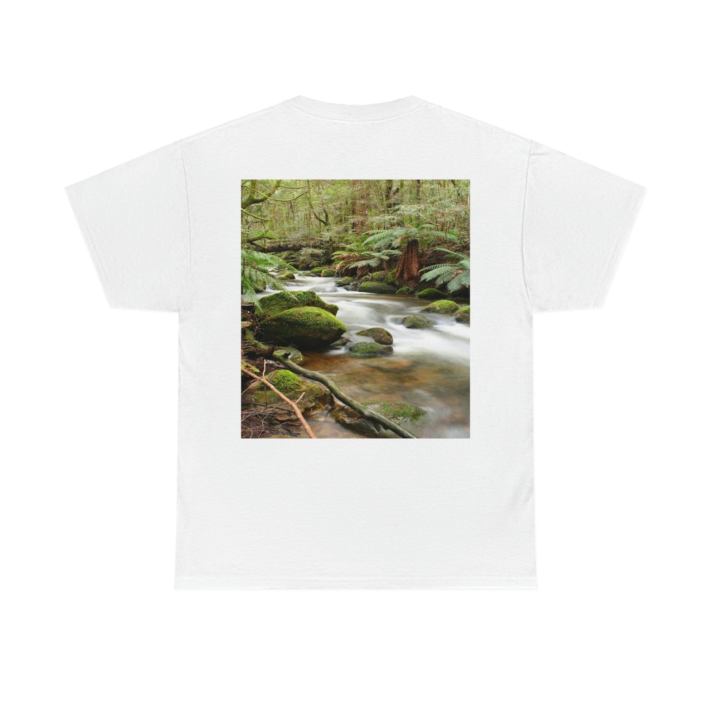 AU-PRINT UNISEX GILDAN 5000 - Heavy Cotton Tee - DAINTREE RAINFOREST National Park - Australia - Printed in AU by The Print Bar - Green Forest Home