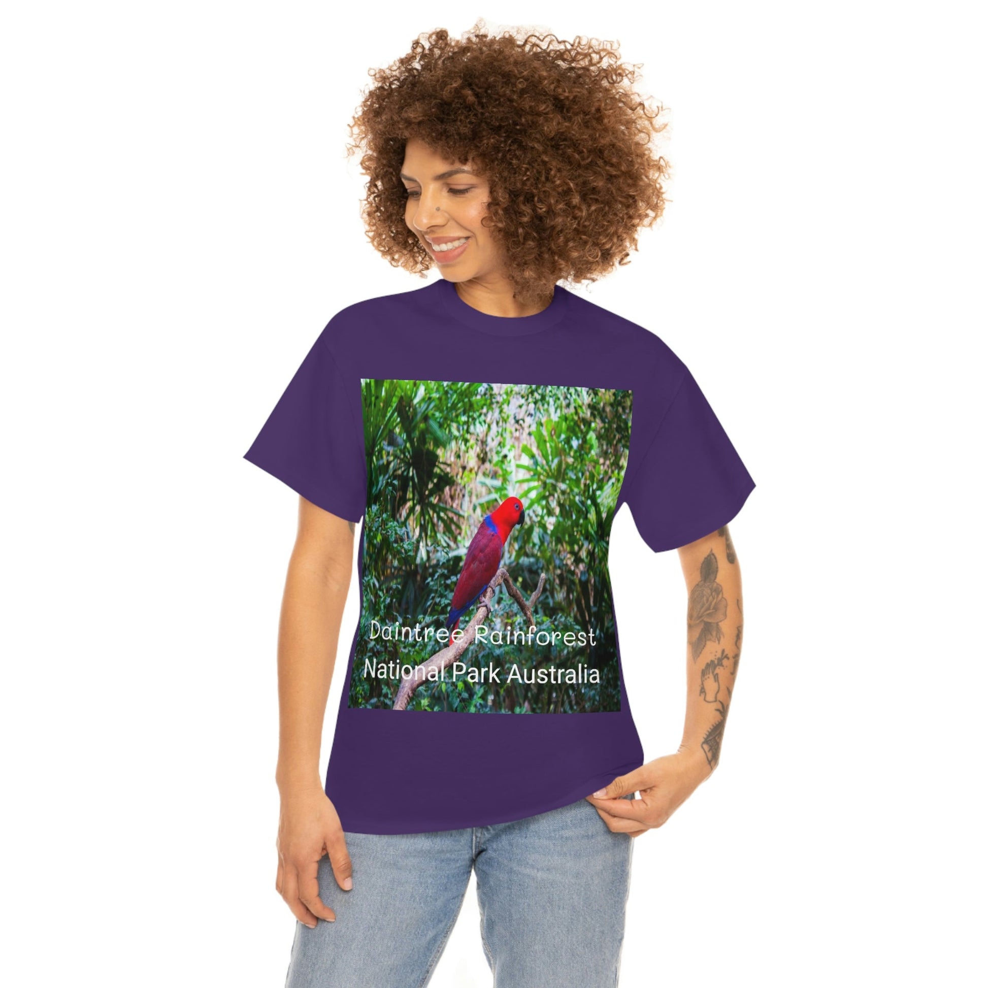 AU-PRINT UNISEX GILDAN 5000 - Heavy Cotton Tee - DAINTREE RAINFOREST National Park - Australia - Printed in AU by The Print Bar - Green Forest Home