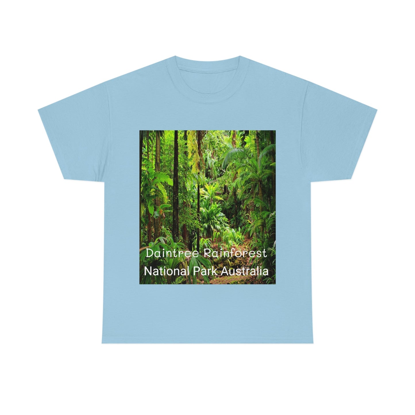 AU-PRINT UNISEX GILDAN 5000 - Heavy Cotton Tee - DAINTREE RAINFOREST National-Park - Australia - Printed in AU by The Print Bar - Green Forest Home