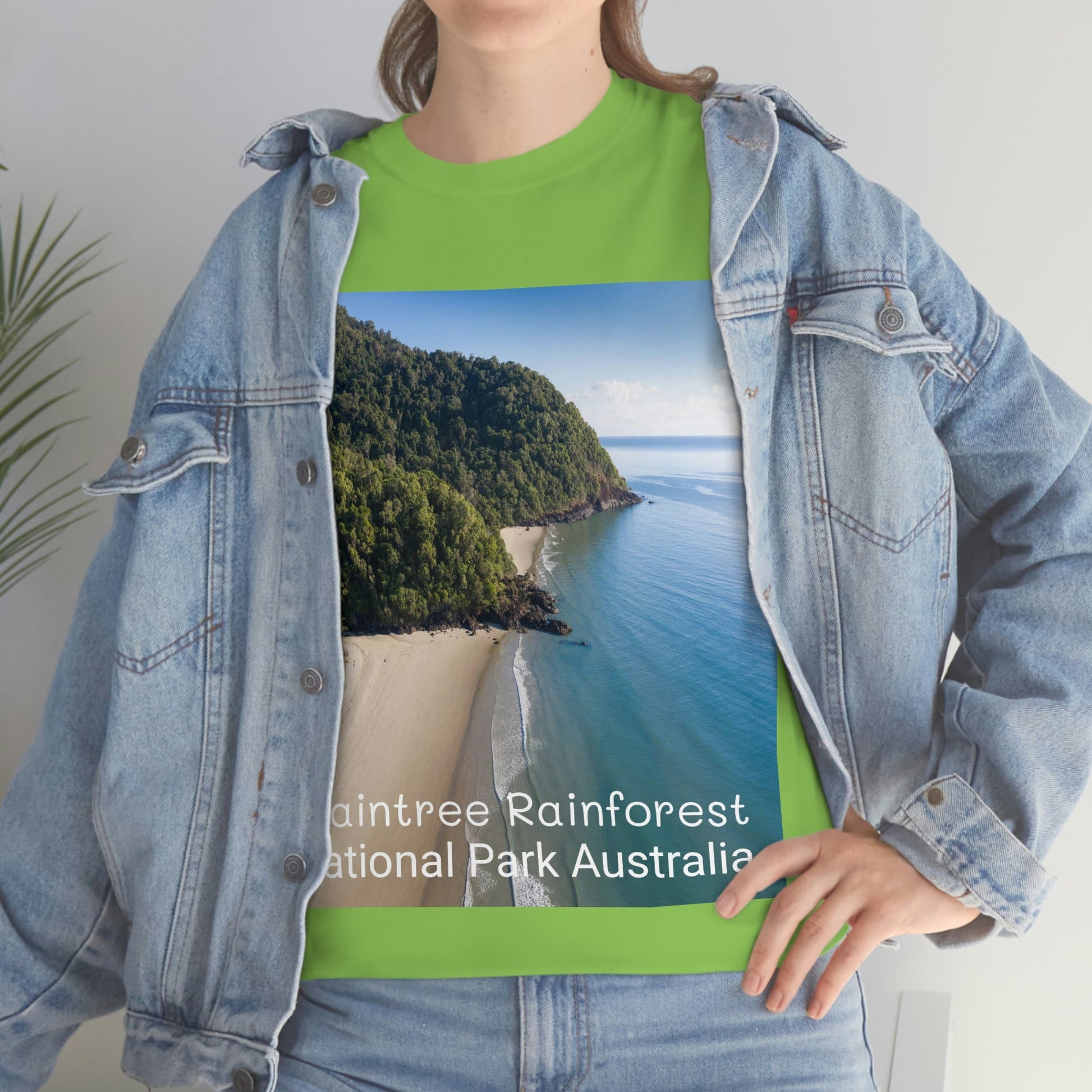 AU-PRINT UNISEX GILDAN 5000 - Heavy Cotton Tee - DAINTREE RAINFOREST National Park - Australia - Printed in AU by The Print Bar - Green Forest Home