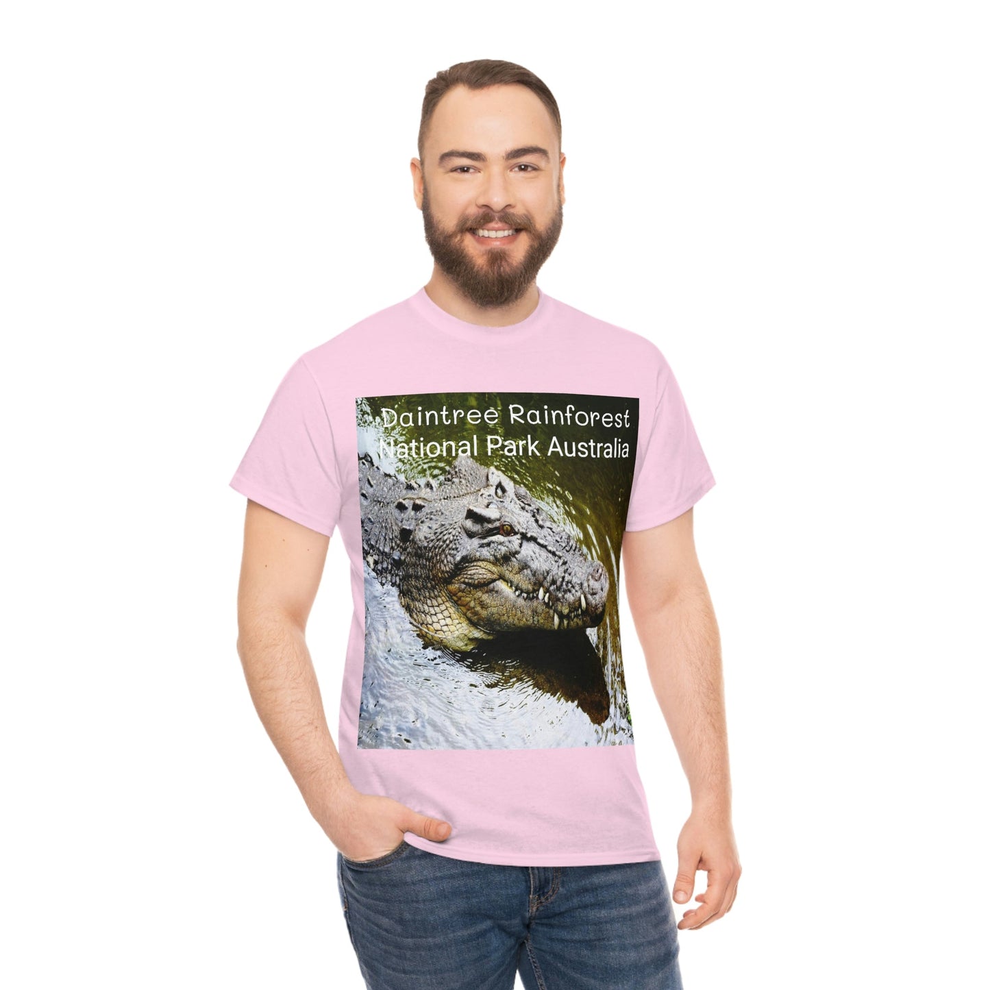 AU-PRINT UNISEX GILDAN 5000 - Heavy Cotton Tee - DAINTREE RAINFOREST National-Park - Australia - Printed in AU by The Print Bar - Green Forest Home