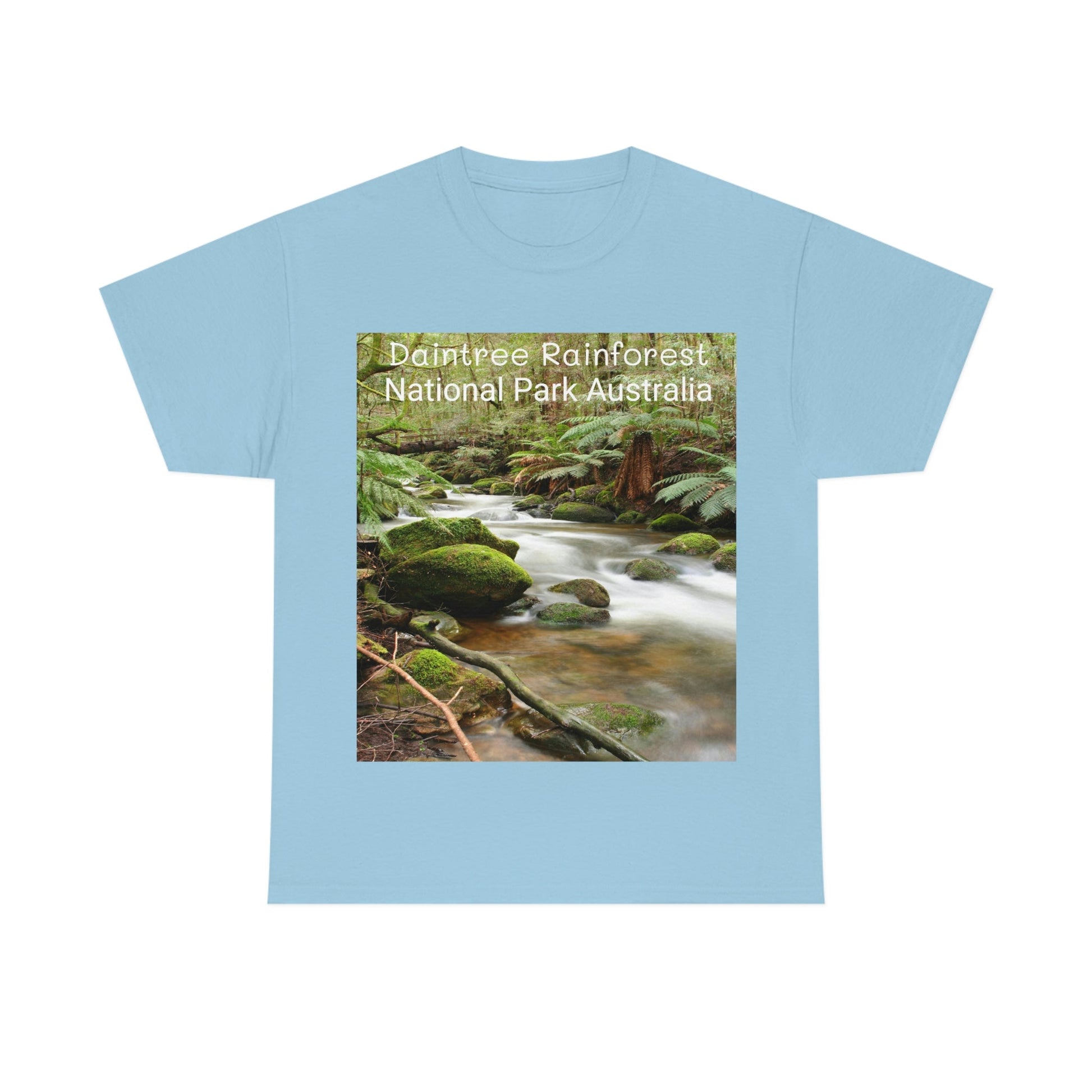 AU-PRINT UNISEX GILDAN 5000 - Heavy Cotton Tee - DAINTREE RAINFOREST National Park - Australia - Printed in AU by The Print Bar - Green Forest Home