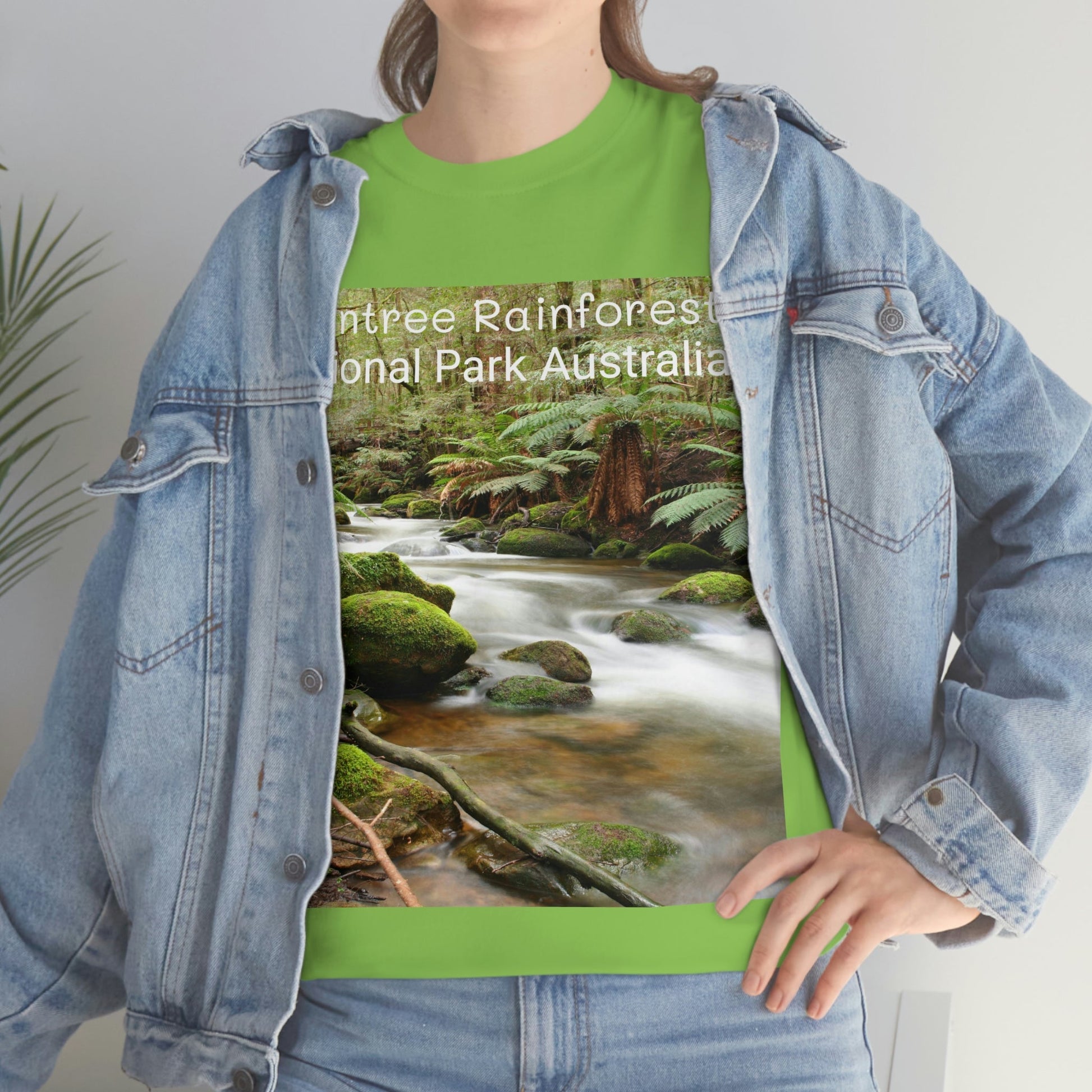 AU-PRINT UNISEX GILDAN 5000 - Heavy Cotton Tee - DAINTREE RAINFOREST National Park - Australia - Printed in AU by The Print Bar - Green Forest Home