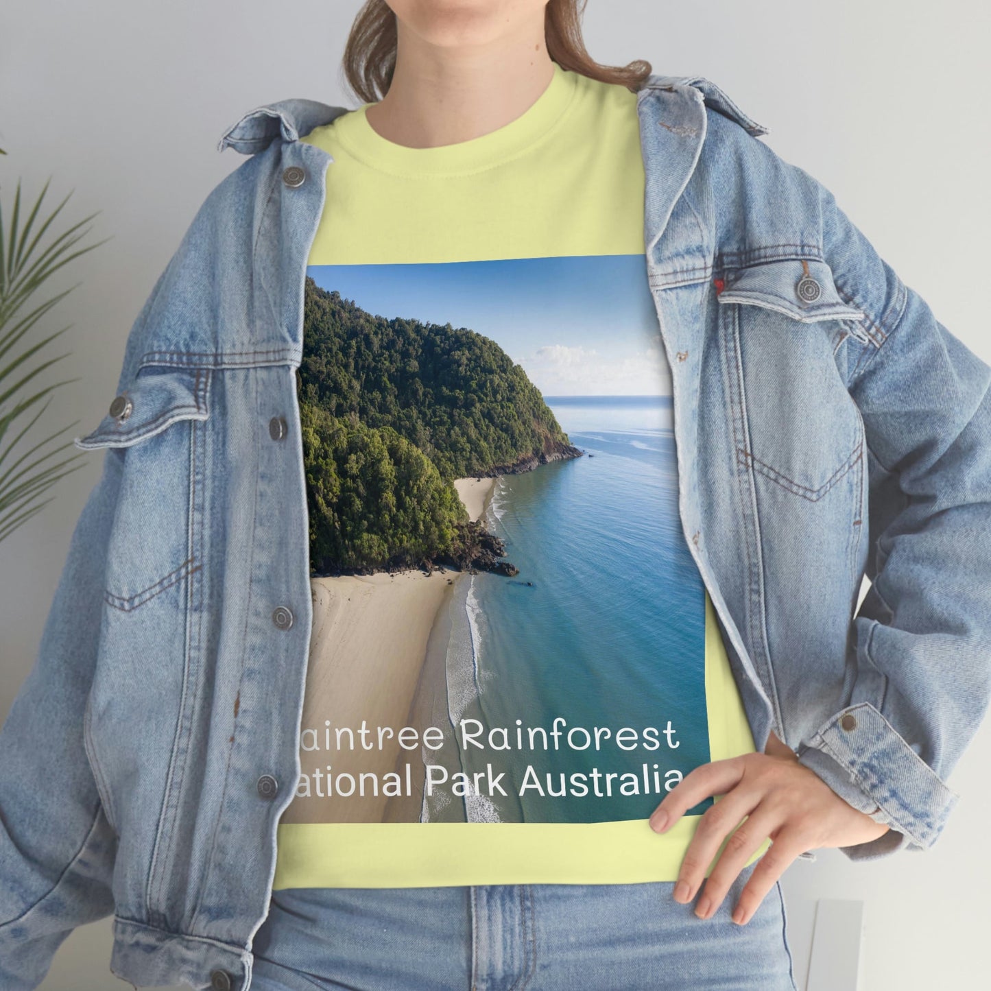 AU-PRINT UNISEX GILDAN 5000 - Heavy Cotton Tee - DAINTREE RAINFOREST National Park - Australia - Printed in AU by The Print Bar - Green Forest Home