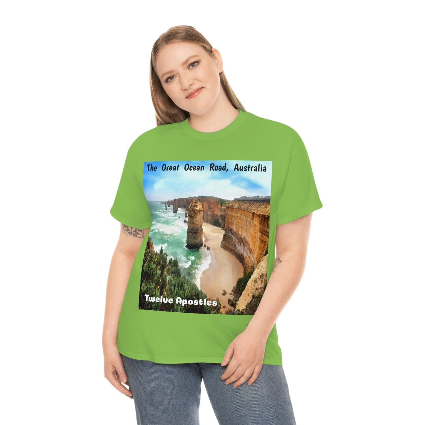 AU-PRINT UNISEX GILDAN 5000 - Heavy Cotton Tee - DAINTREE RAINFOREST National Park - Australia - Printed in AU by The Print Bar - Green Forest Home