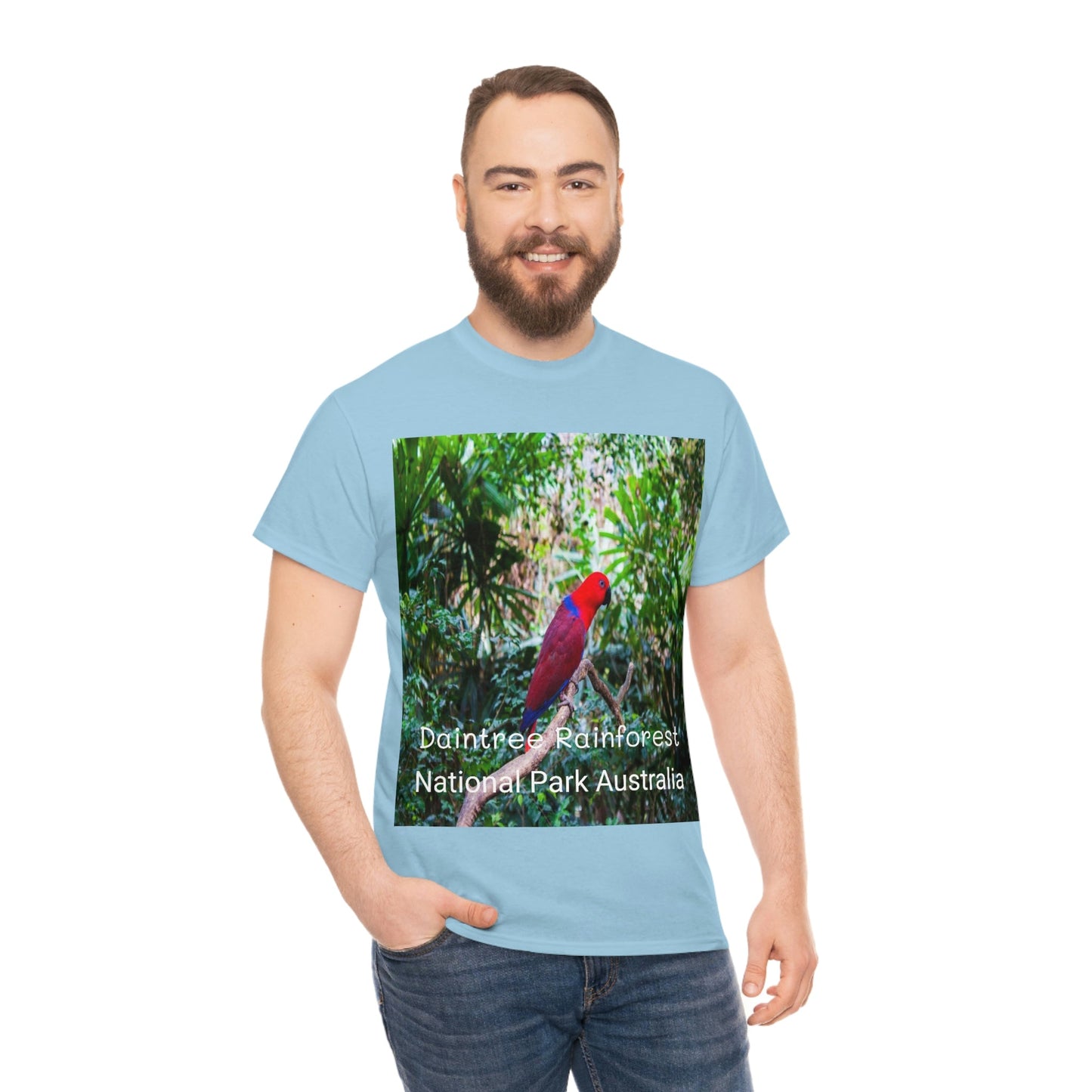 AU-PRINT UNISEX GILDAN 5000 - Heavy Cotton Tee - DAINTREE RAINFOREST National Park - Australia - Printed in AU by The Print Bar - Green Forest Home