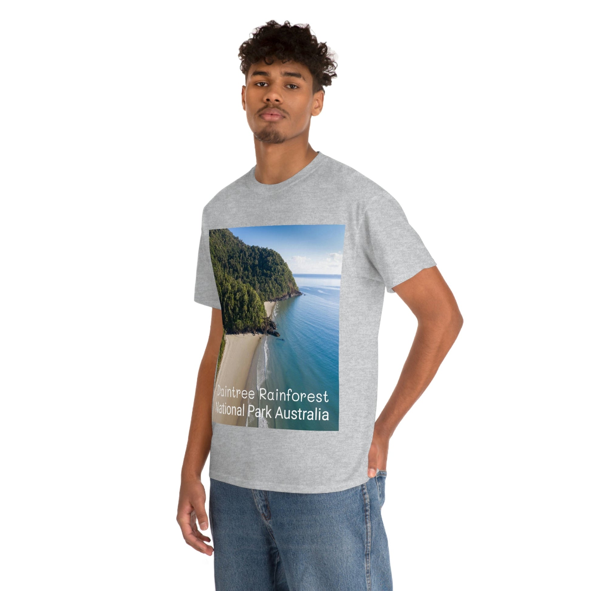 AU-PRINT UNISEX GILDAN 5000 - Heavy Cotton Tee - DAINTREE RAINFOREST National Park - Australia - Printed in AU by The Print Bar - Green Forest Home