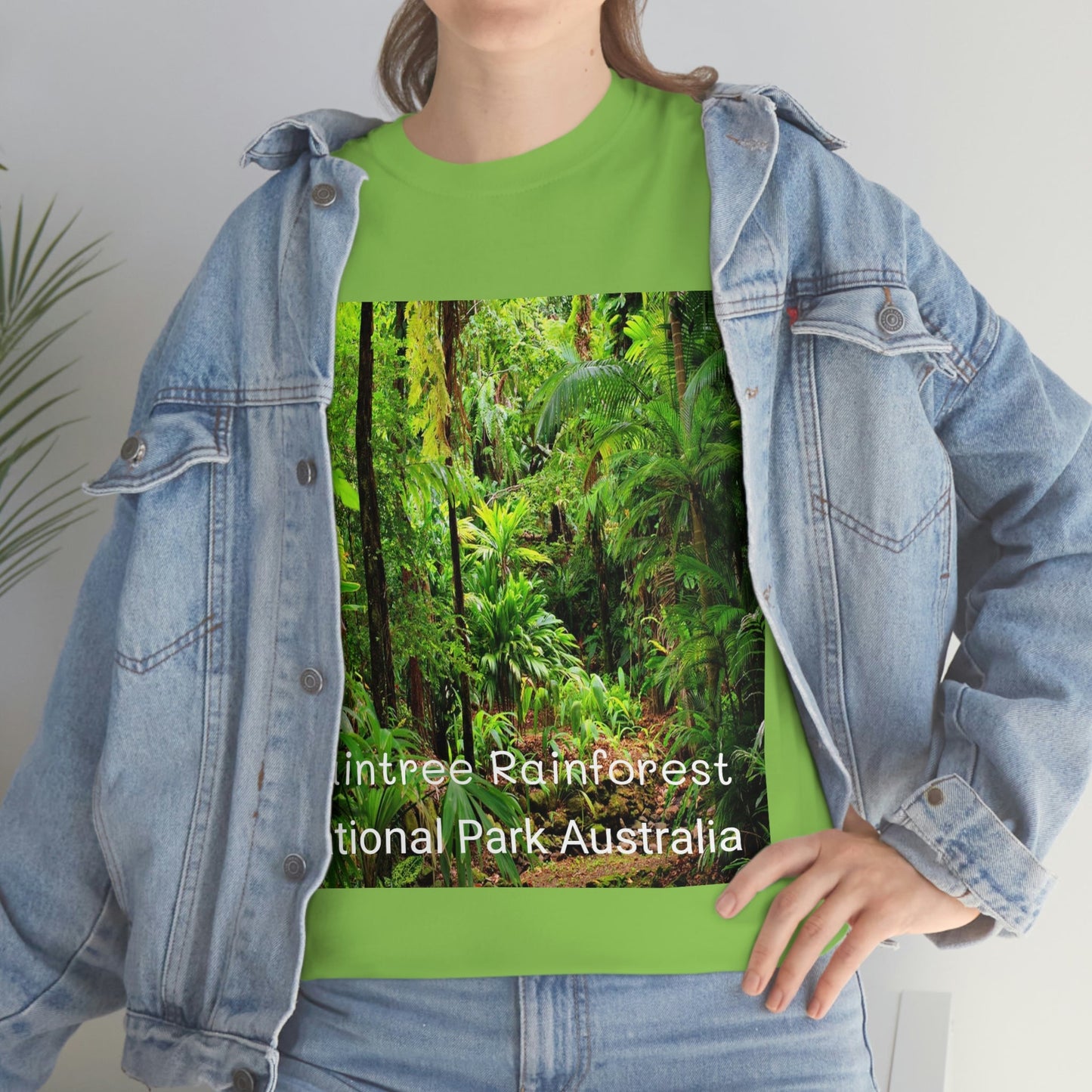 AU-PRINT UNISEX GILDAN 5000 - Heavy Cotton Tee - DAINTREE RAINFOREST National-Park - Australia - Printed in AU by The Print Bar - Green Forest Home