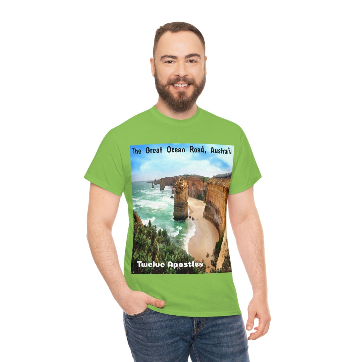 AU-PRINT UNISEX GILDAN 5000 - Heavy Cotton Tee - DAINTREE RAINFOREST National Park - Australia - Printed in AU by The Print Bar - Green Forest Home