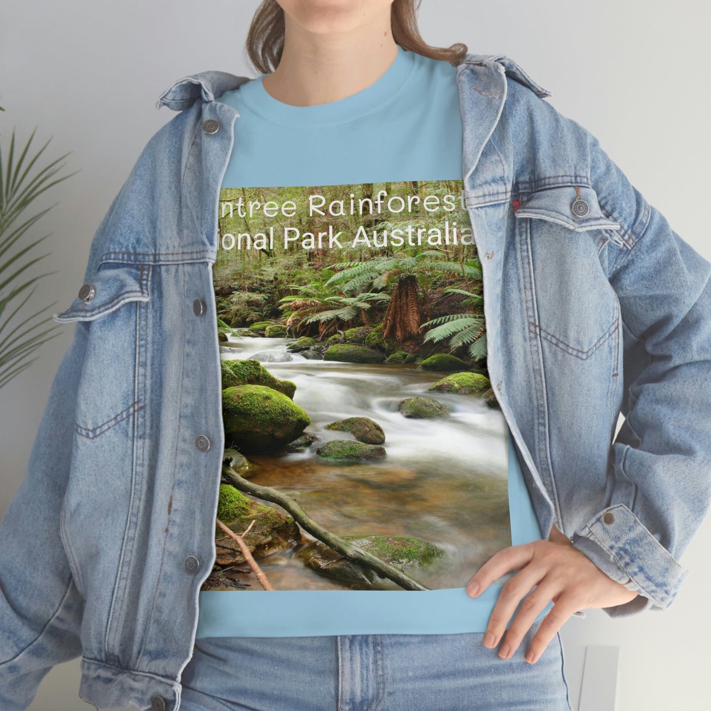 AU-PRINT UNISEX GILDAN 5000 - Heavy Cotton Tee - DAINTREE RAINFOREST National Park - Australia - Printed in AU by The Print Bar - Green Forest Home