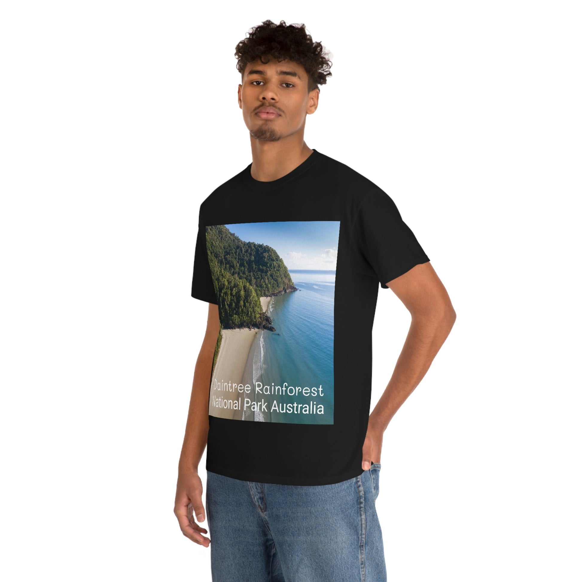 AU-PRINT UNISEX GILDAN 5000 - Heavy Cotton Tee - DAINTREE RAINFOREST National Park - Australia - Printed in AU by The Print Bar - Green Forest Home