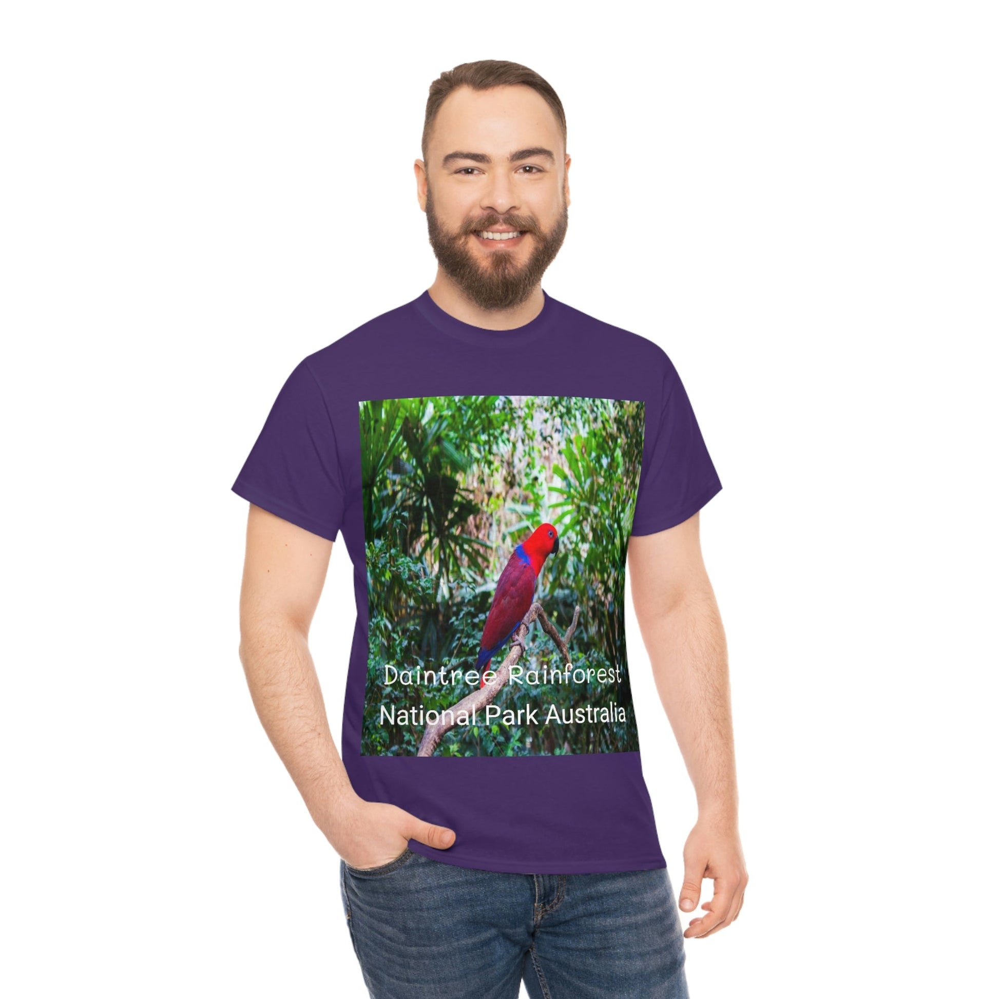 AU-PRINT UNISEX GILDAN 5000 - Heavy Cotton Tee - DAINTREE RAINFOREST National Park - Australia - Printed in AU by The Print Bar - Green Forest Home