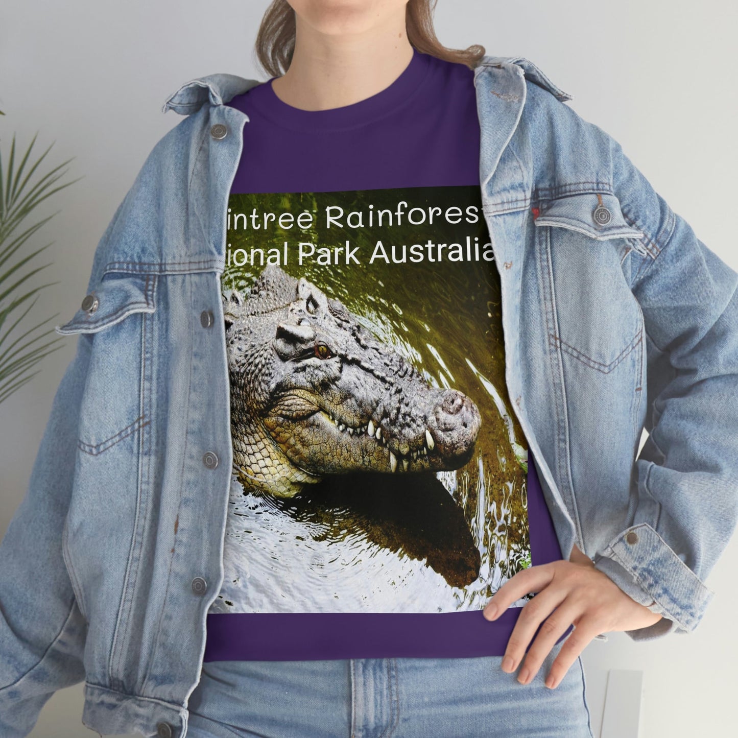 AU-PRINT UNISEX GILDAN 5000 - Heavy Cotton Tee - DAINTREE RAINFOREST National-Park - Australia - Printed in AU by The Print Bar - Green Forest Home