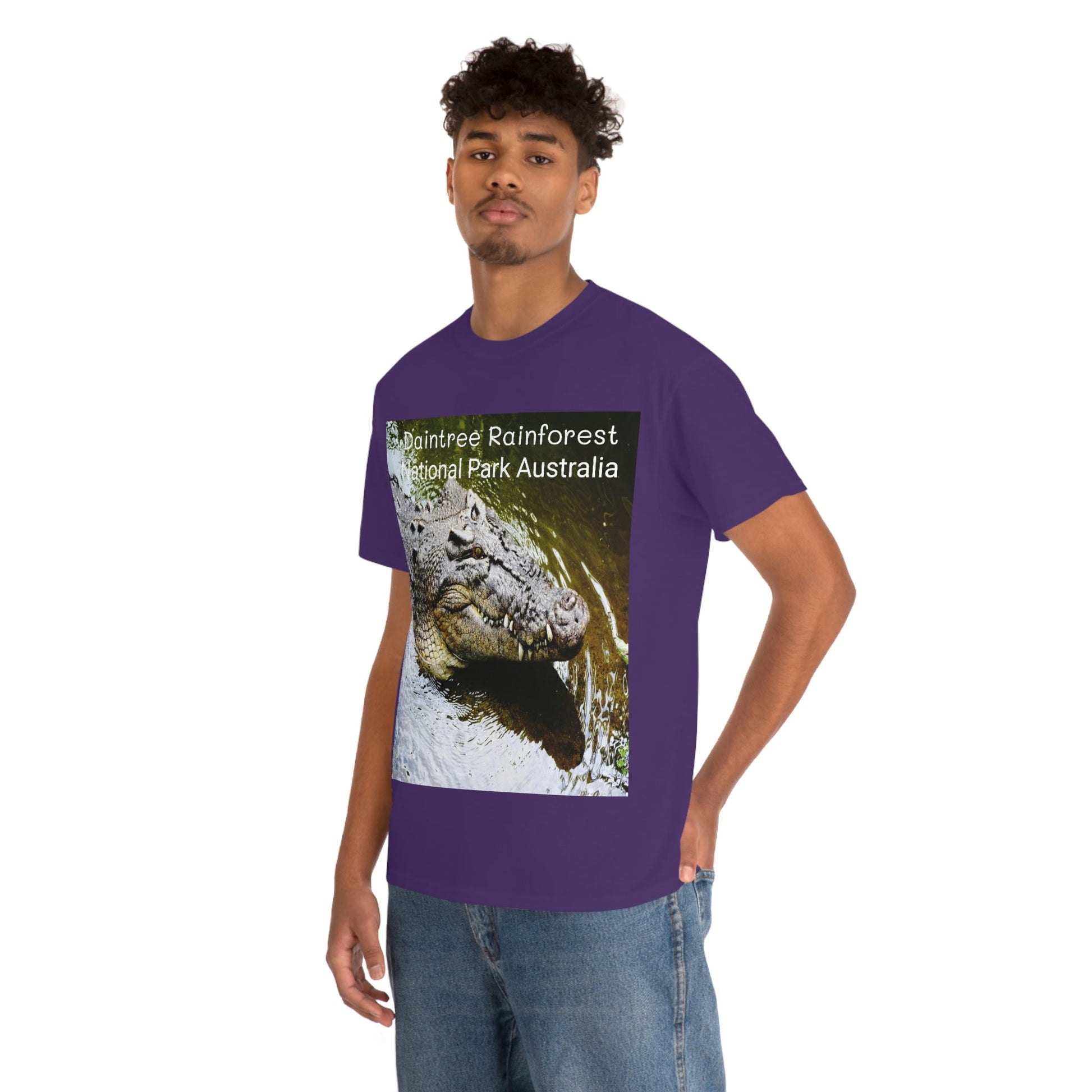 AU-PRINT UNISEX GILDAN 5000 - Heavy Cotton Tee - DAINTREE RAINFOREST National-Park - Australia - Printed in AU by The Print Bar - Green Forest Home