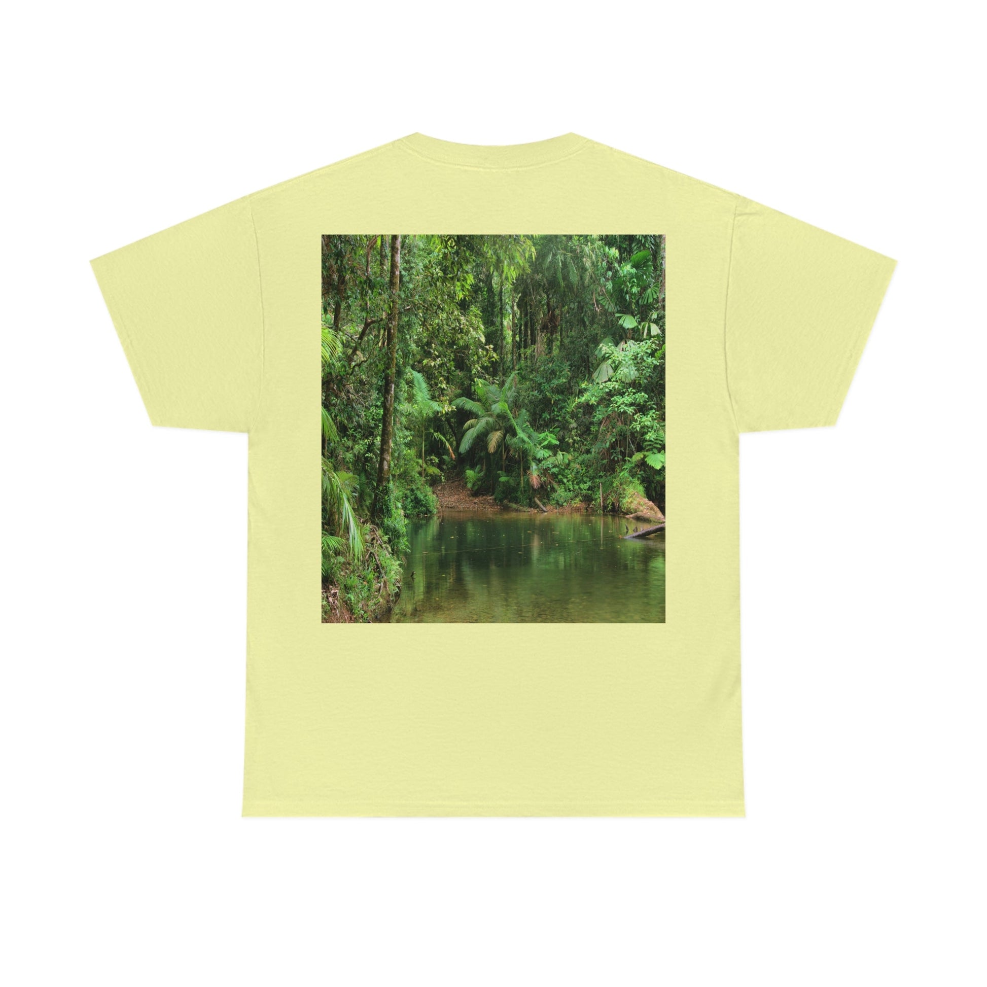 AU-PRINT UNISEX GILDAN 5000 - Heavy Cotton Tee - DAINTREE RAINFOREST National-Park - Australia - Printed in AU by The Print Bar - Green Forest Home