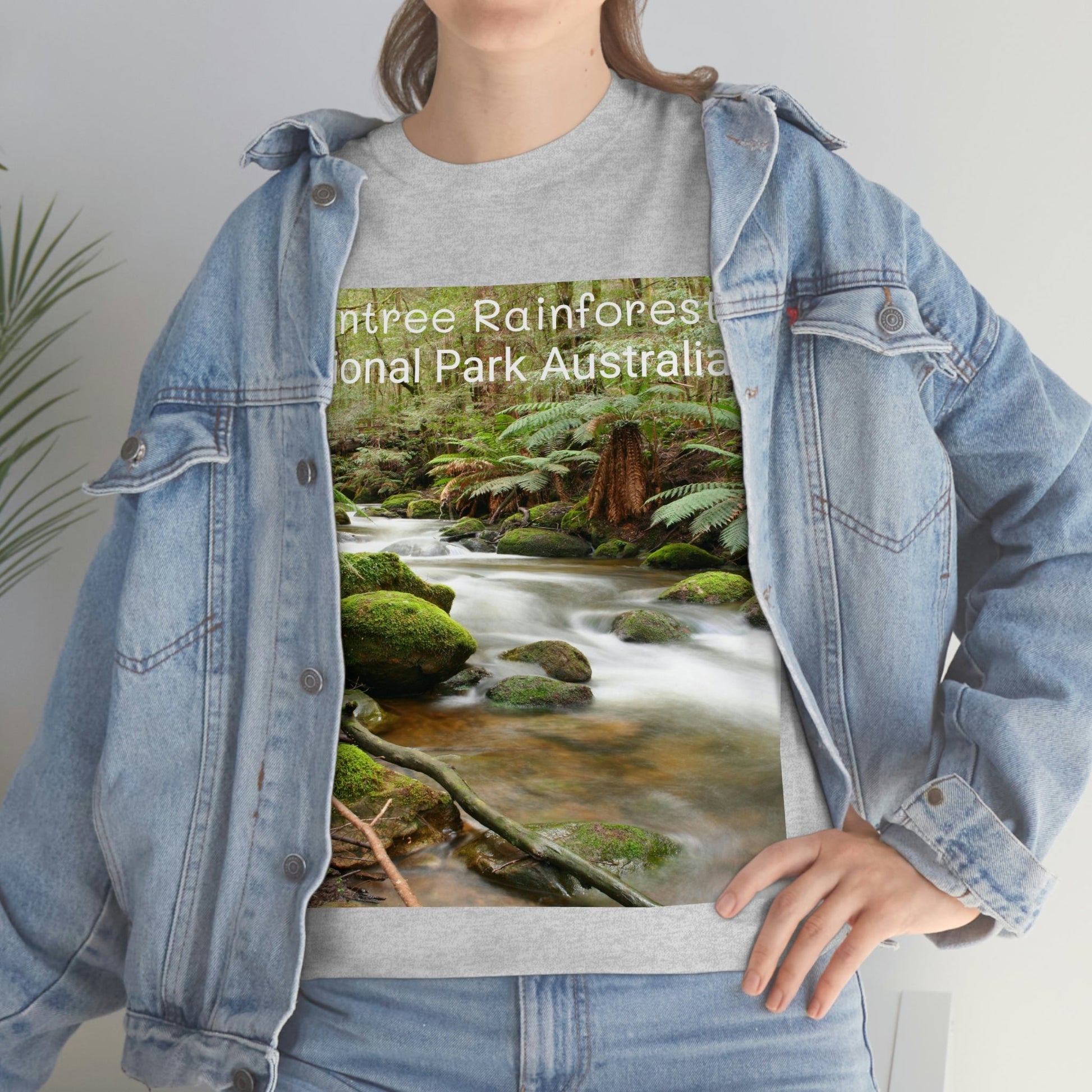 AU-PRINT UNISEX GILDAN 5000 - Heavy Cotton Tee - DAINTREE RAINFOREST National Park - Australia - Printed in AU by The Print Bar - Green Forest Home