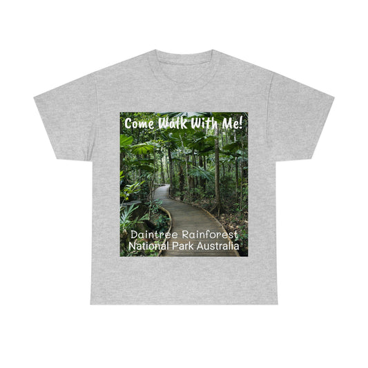 AU-PRINT UNISEX GILDAN 5000 - Heavy Cotton Tee - DAINTREE RAINFOREST National Park - Australia - Printed in AU by The Print Bar - Green Forest Home