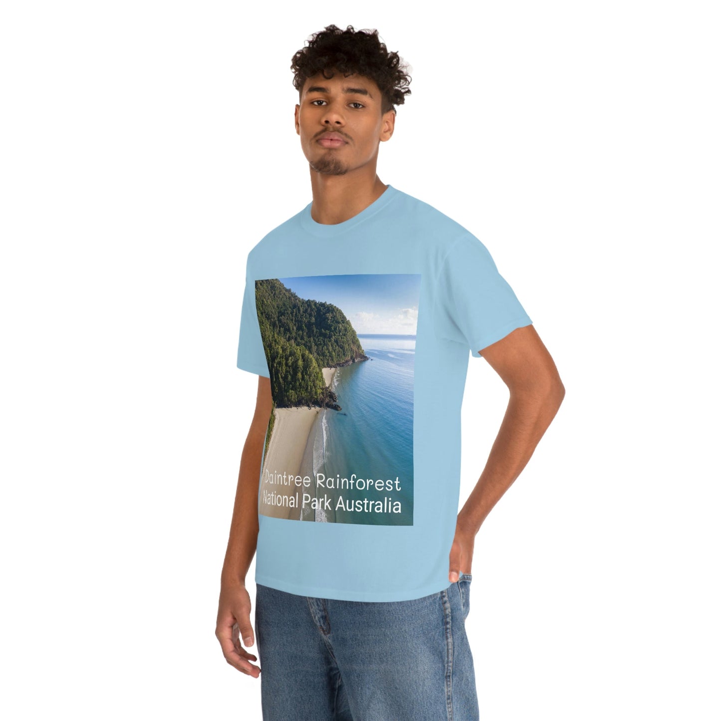 AU-PRINT UNISEX GILDAN 5000 - Heavy Cotton Tee - DAINTREE RAINFOREST National Park - Australia - Printed in AU by The Print Bar - Green Forest Home