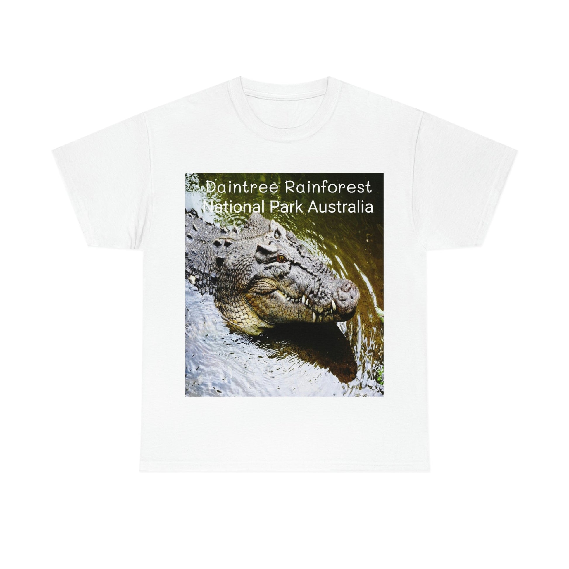 AU-PRINT UNISEX GILDAN 5000 - Heavy Cotton Tee - DAINTREE RAINFOREST National-Park - Australia - Printed in AU by The Print Bar - Green Forest Home