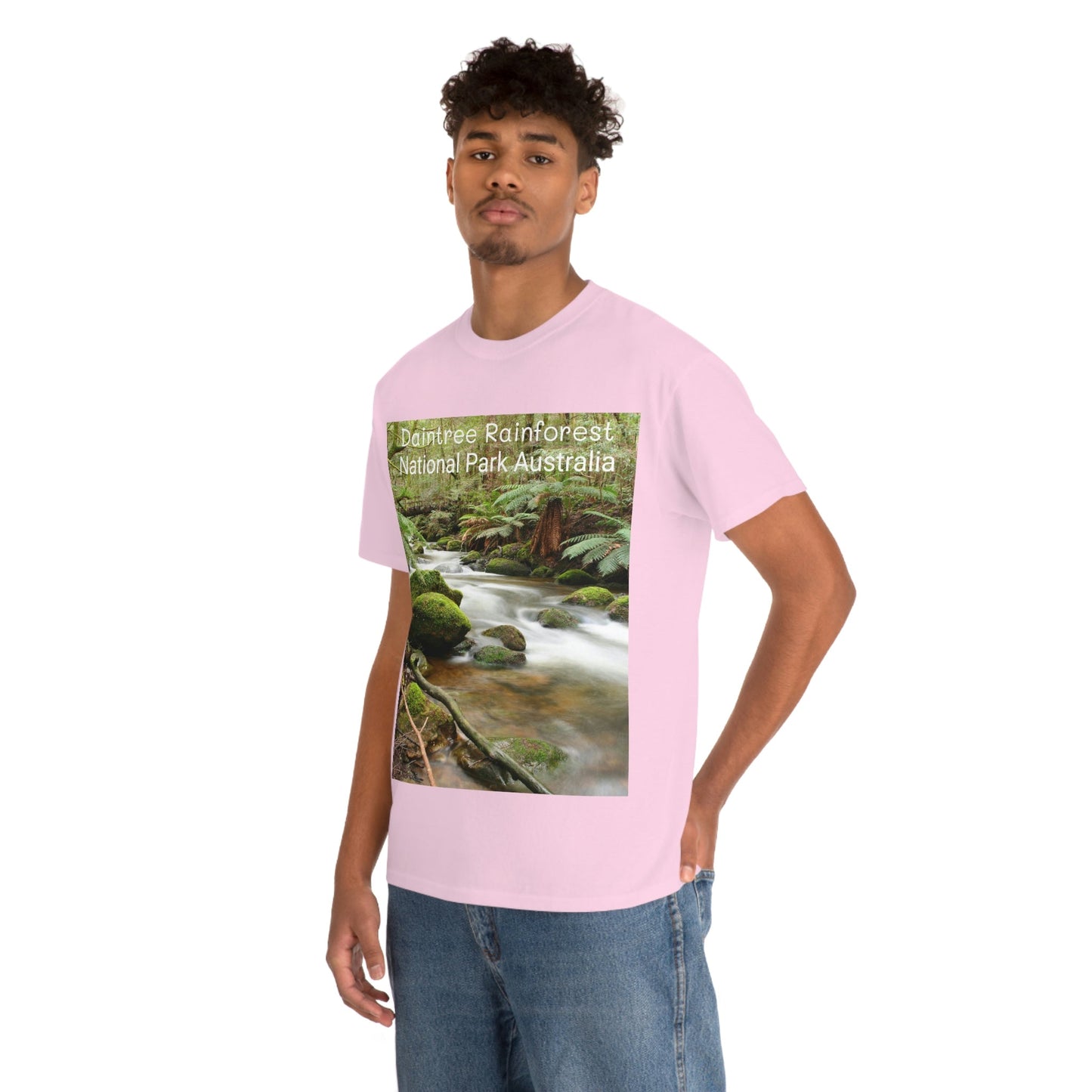 AU-PRINT UNISEX GILDAN 5000 - Heavy Cotton Tee - DAINTREE RAINFOREST National Park - Australia - Printed in AU by The Print Bar - Green Forest Home