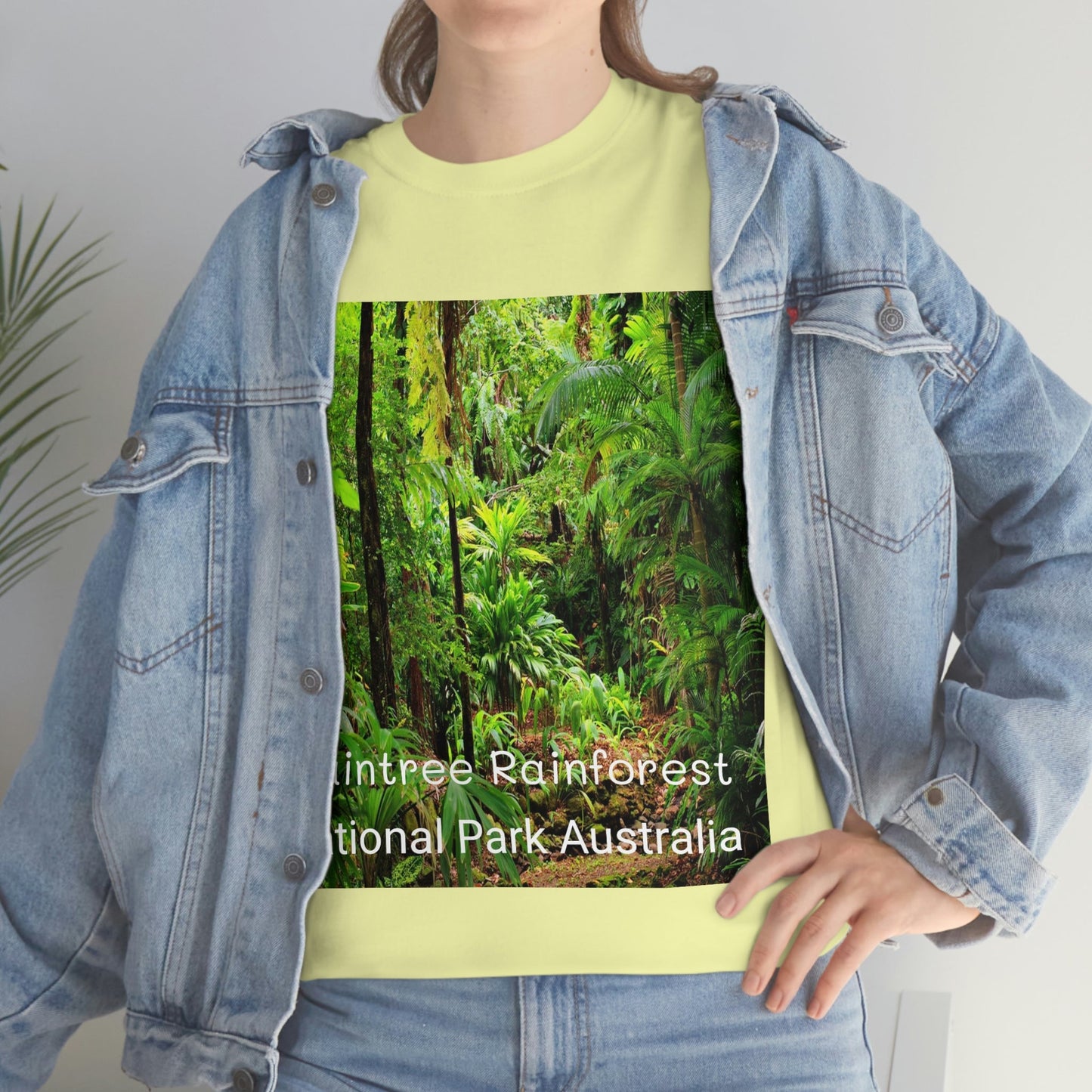 AU-PRINT UNISEX GILDAN 5000 - Heavy Cotton Tee - DAINTREE RAINFOREST National-Park - Australia - Printed in AU by The Print Bar - Green Forest Home