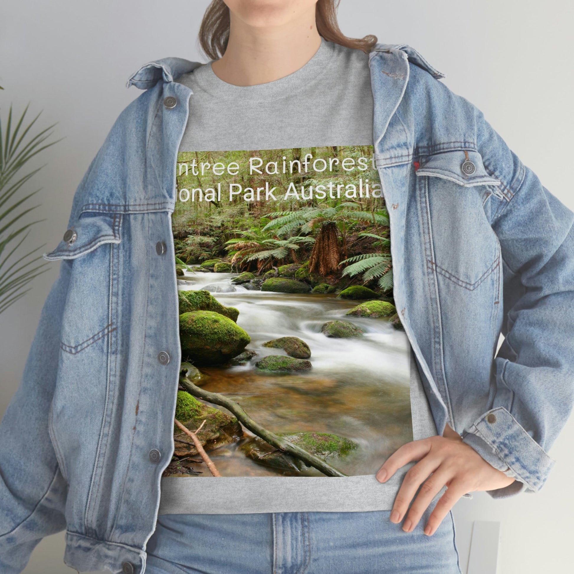 AU-PRINT UNISEX GILDAN 5000 - Heavy Cotton Tee - DAINTREE RAINFOREST National Park - Australia - Printed in AU by The Print Bar - Green Forest Home