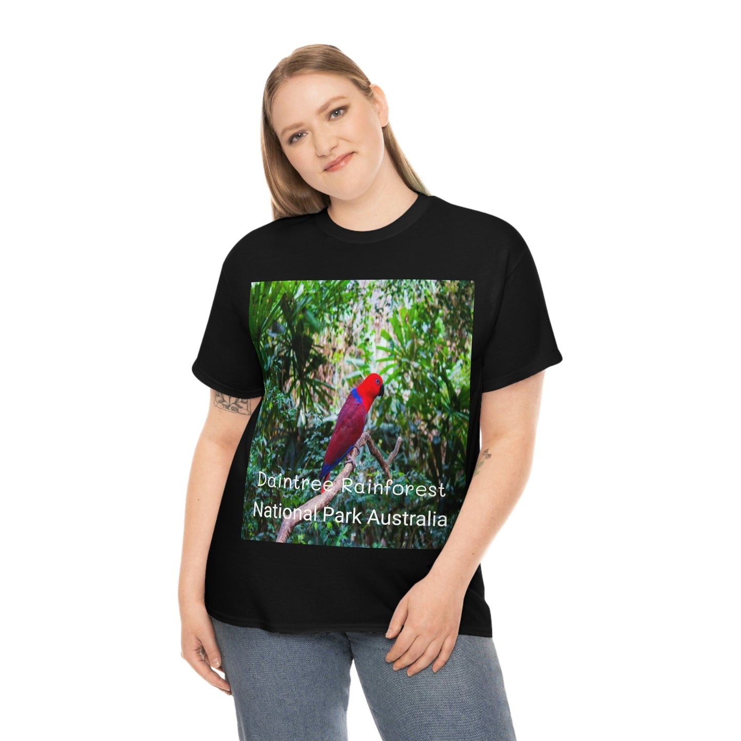 AU-PRINT UNISEX GILDAN 5000 - Heavy Cotton Tee - DAINTREE RAINFOREST National Park - Australia - Printed in AU by The Print Bar - Green Forest Home